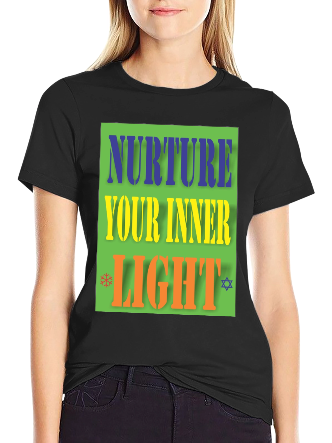Black Nurture Your Inner Light Graphic Tee view 2