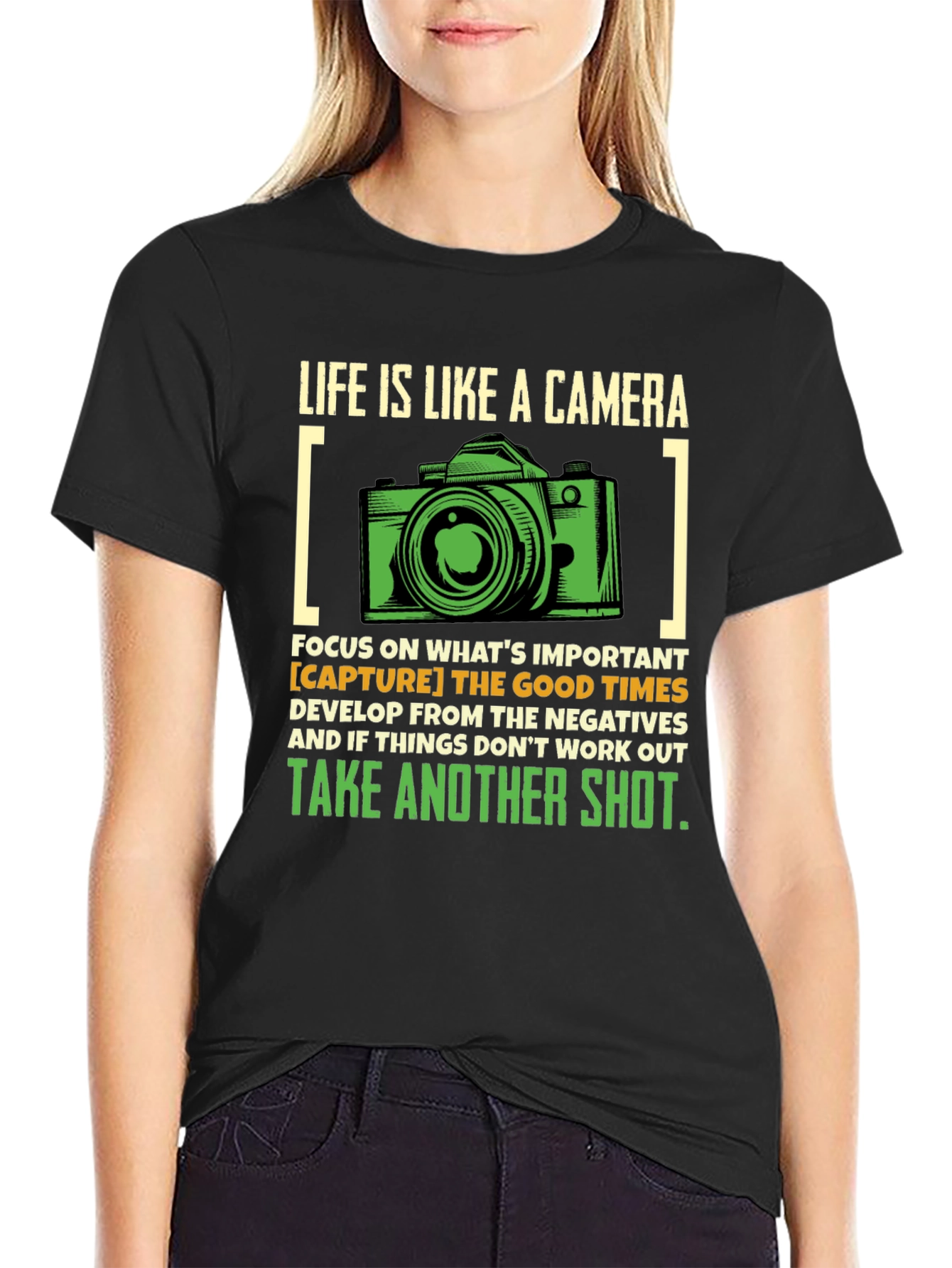 Black Life is Like a Camera Graphic T-Shirt view 2