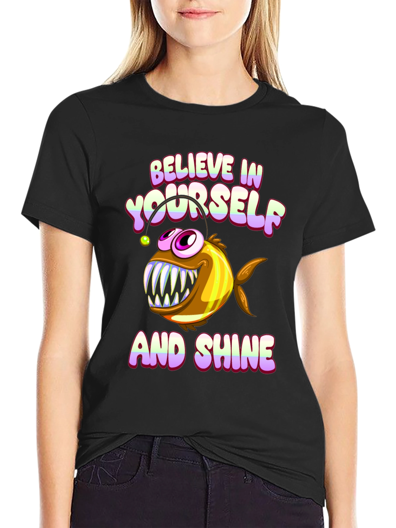 Black Believe Anglerfish Graphic Tee view 2
