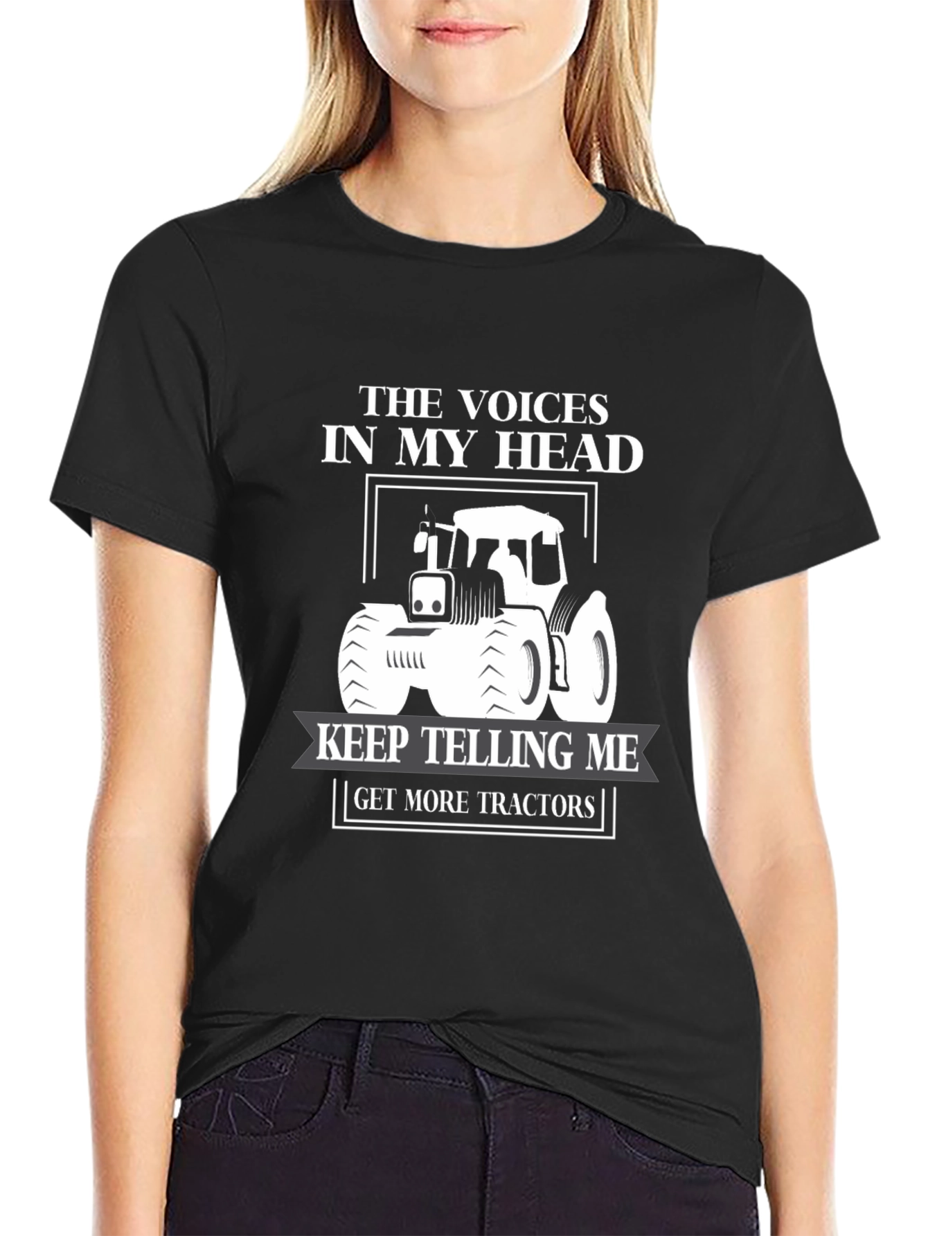 Black Voices in My Head Tractor T-Shirt view 2