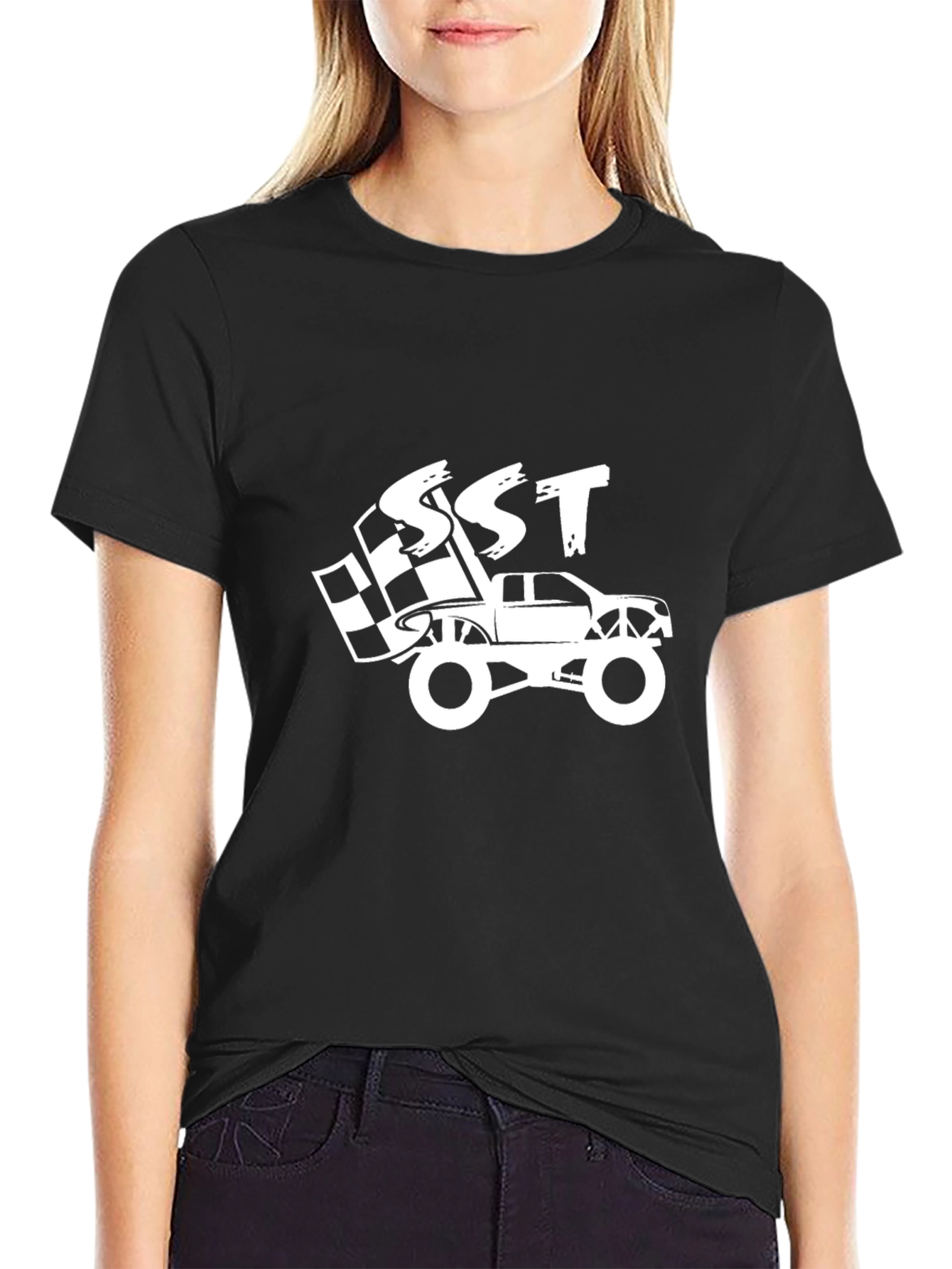 Black Black SST Monster Truck Graphic T-Shirt view 2