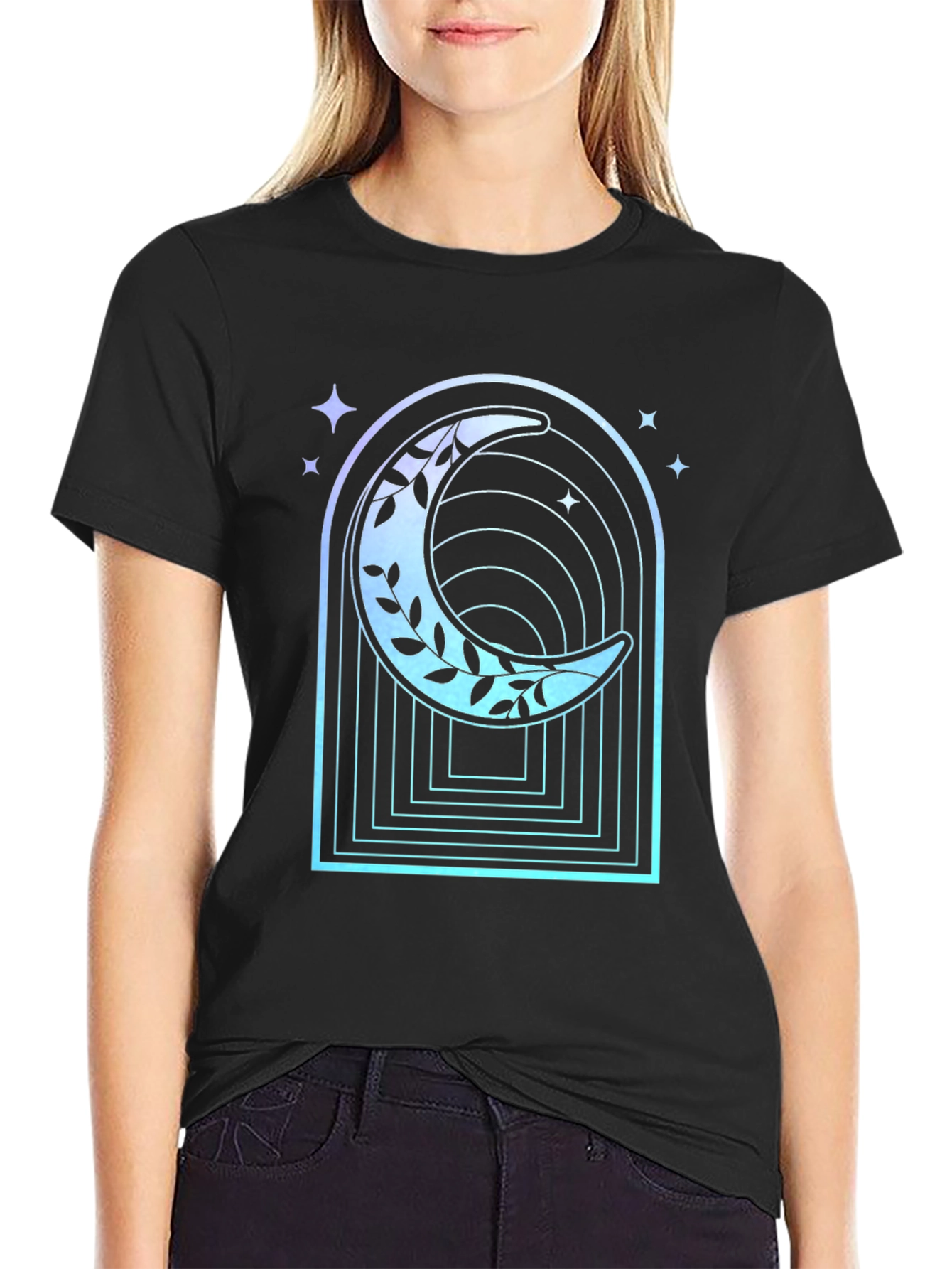 Black Mystic Moon T-Shirt view 2