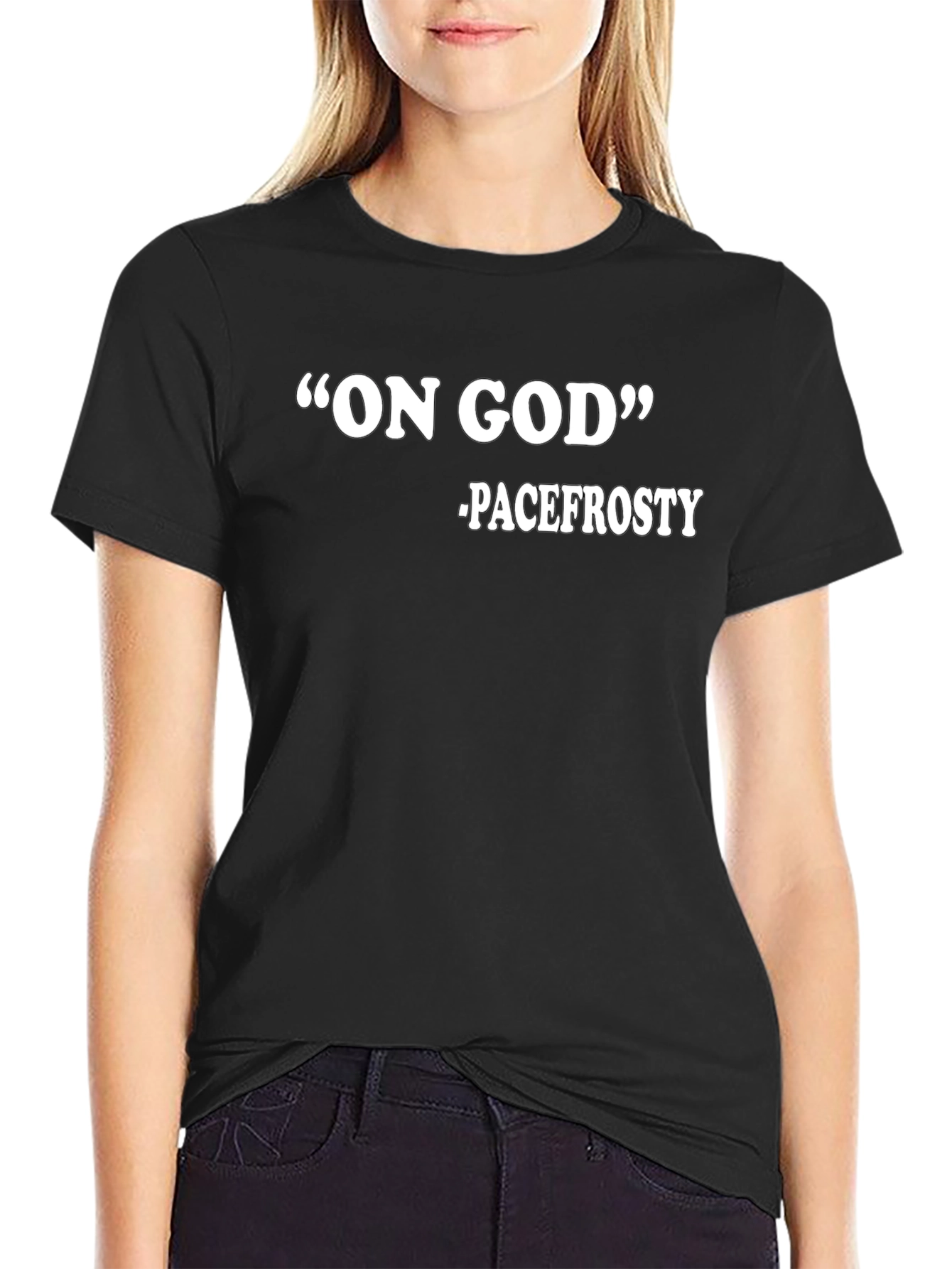 Black On God Pacefrosty Black Graphic Tee Shirt view 2