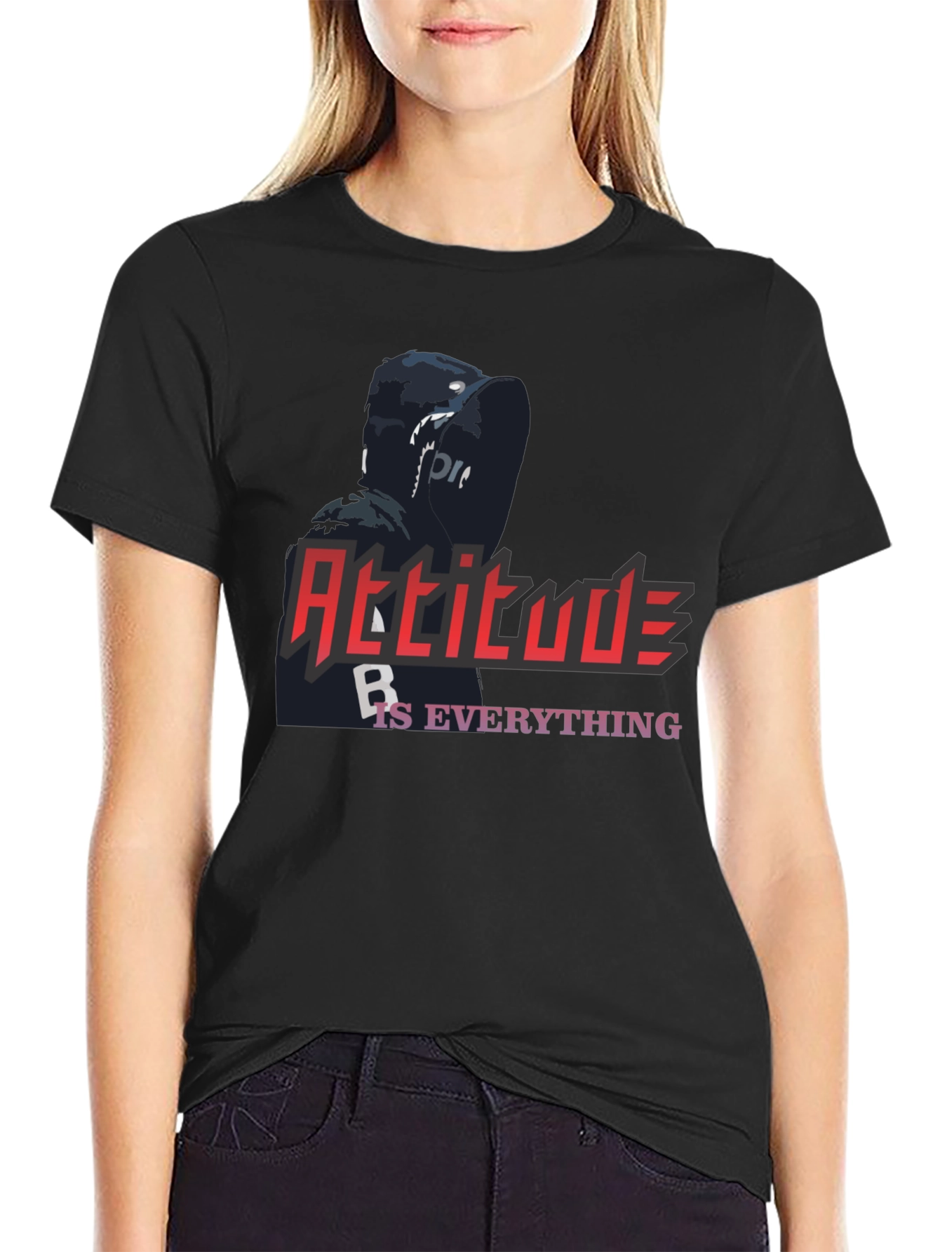 Attitude Is Everything Graphic Tee - Stylish Black T-Shirt - 2