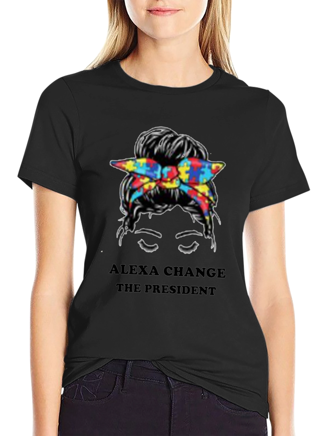 Black Alexa Change The President Tee view 2