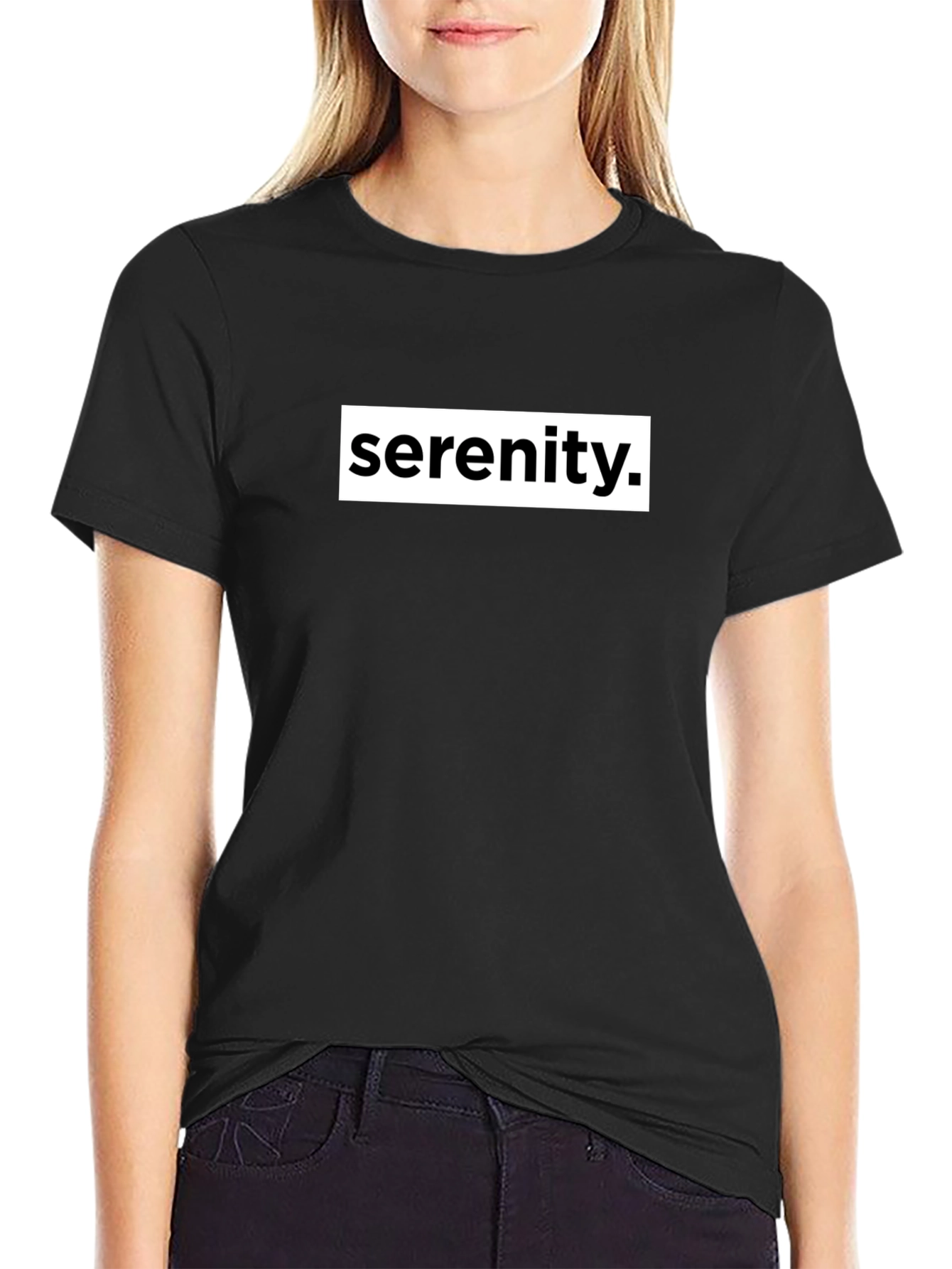 Black Serenity Graphic Tee - Classic Black T-Shirt view 2