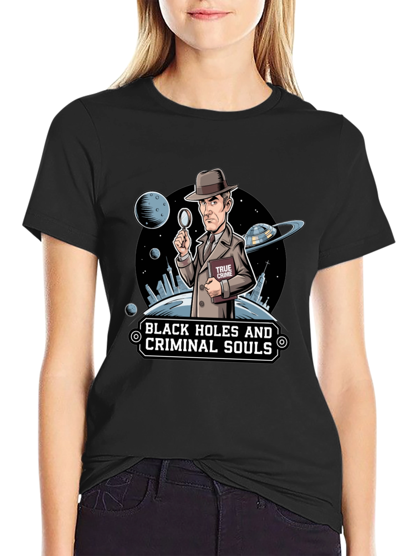 Black Black Holes & Criminal Souls Graphic Tee view 2
