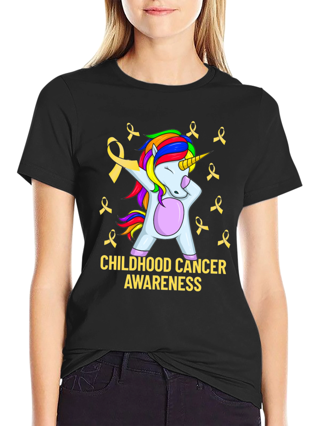 Childhood Cancer Awareness Unicorn T-Shirt - 2