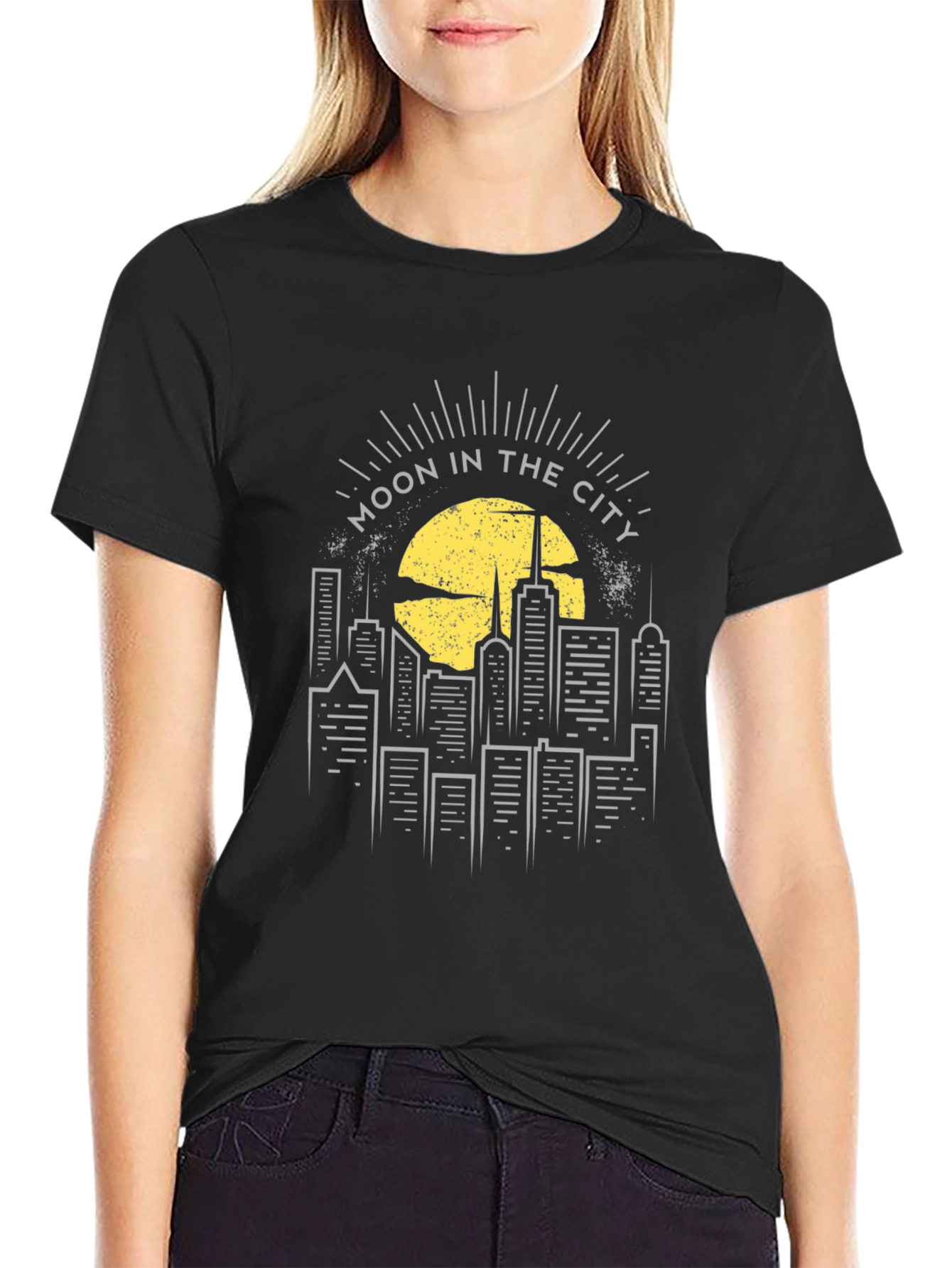 Black Moon in the City Graphic Tee - Black view 2