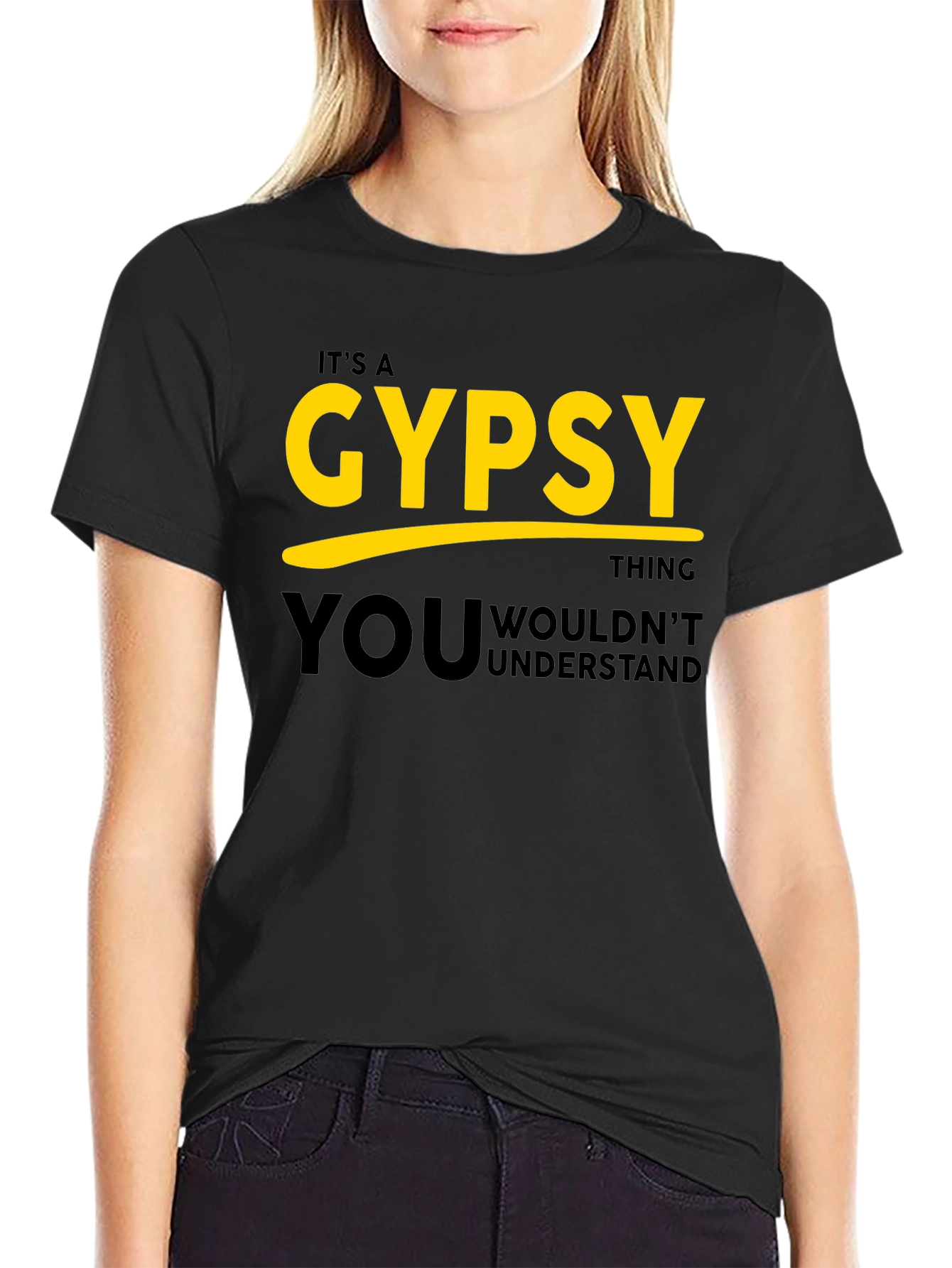 Black It's a Gypsy Thing T-Shirt view 2