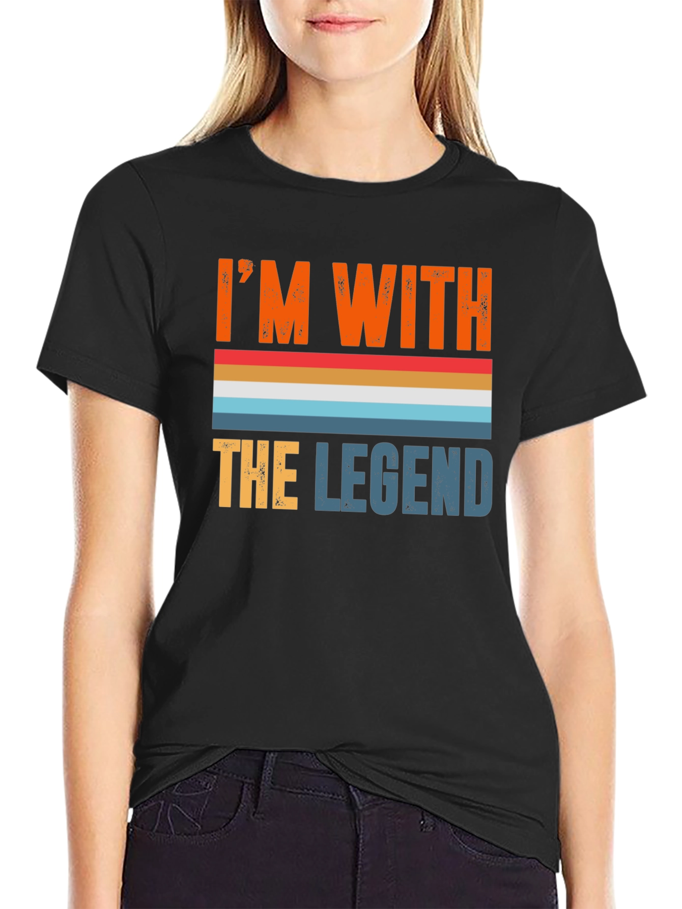 Black I'm with The Legend Graphic Tee view 2