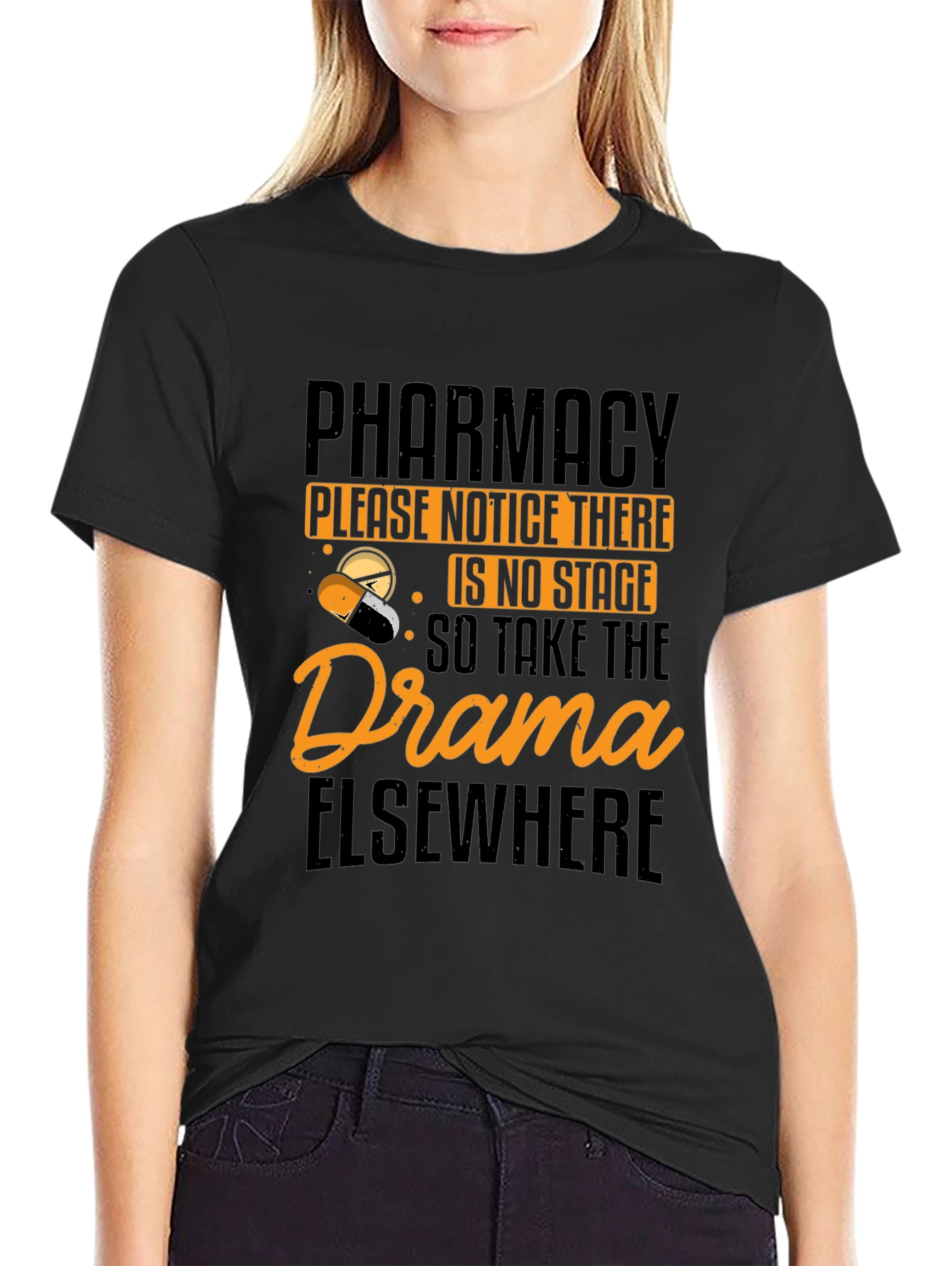 Black Pharmacy No Drama T-Shirt view 2