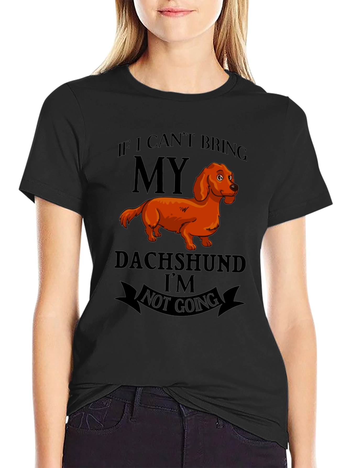 Black Dachshund Lover's T-Shirt view 2