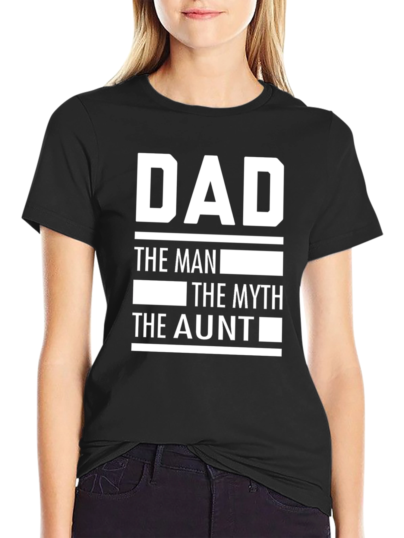 Black Dad the Man the Myth the Aunt T-Shirt view 2