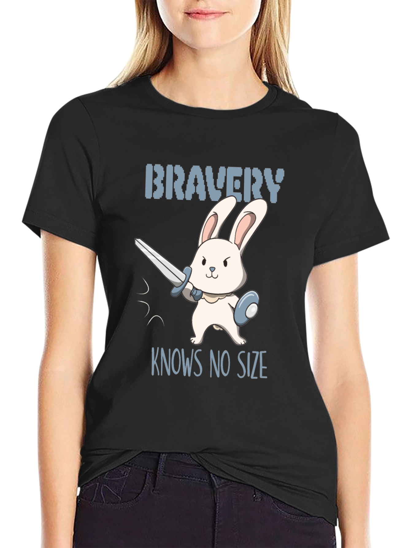 Black Bravery Knows No Size T-Shirt view 2