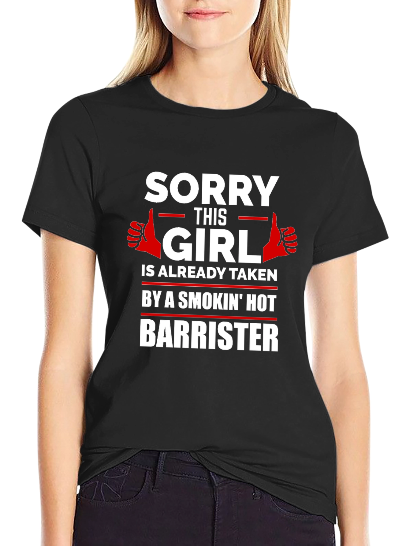 Black Funny Barrister Boyfriend T-Shirt view 2