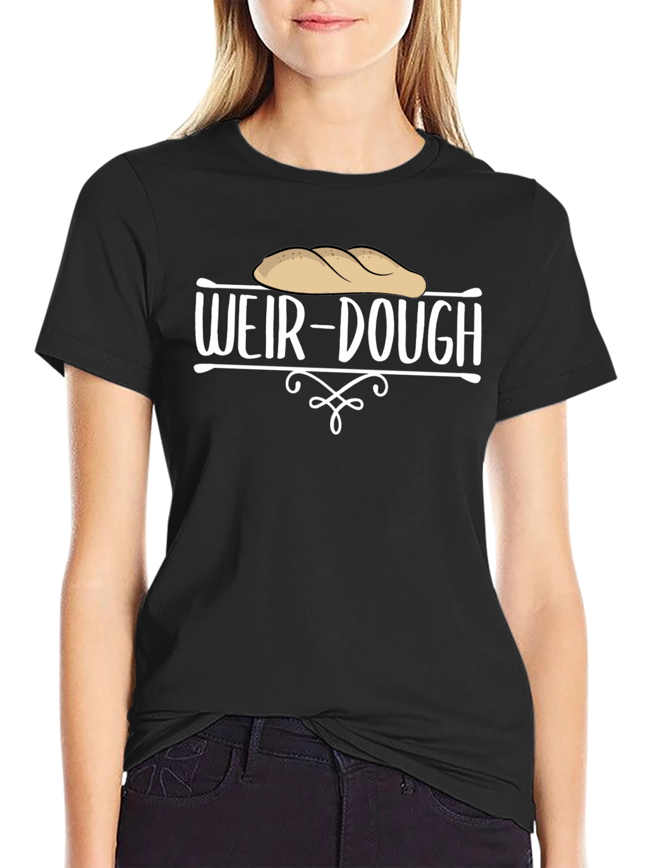 Black Weir-Dough Funny T-Shirt view 2