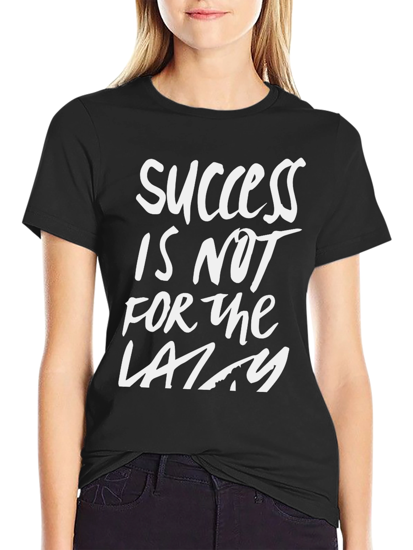 Black Success Is Not For The Lazy Black T-Shirt view 2