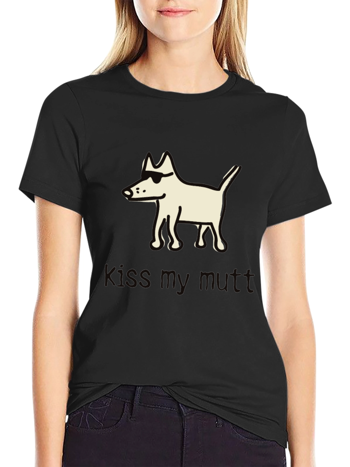 Black Cool Mutt T-Shirt - Black view 2