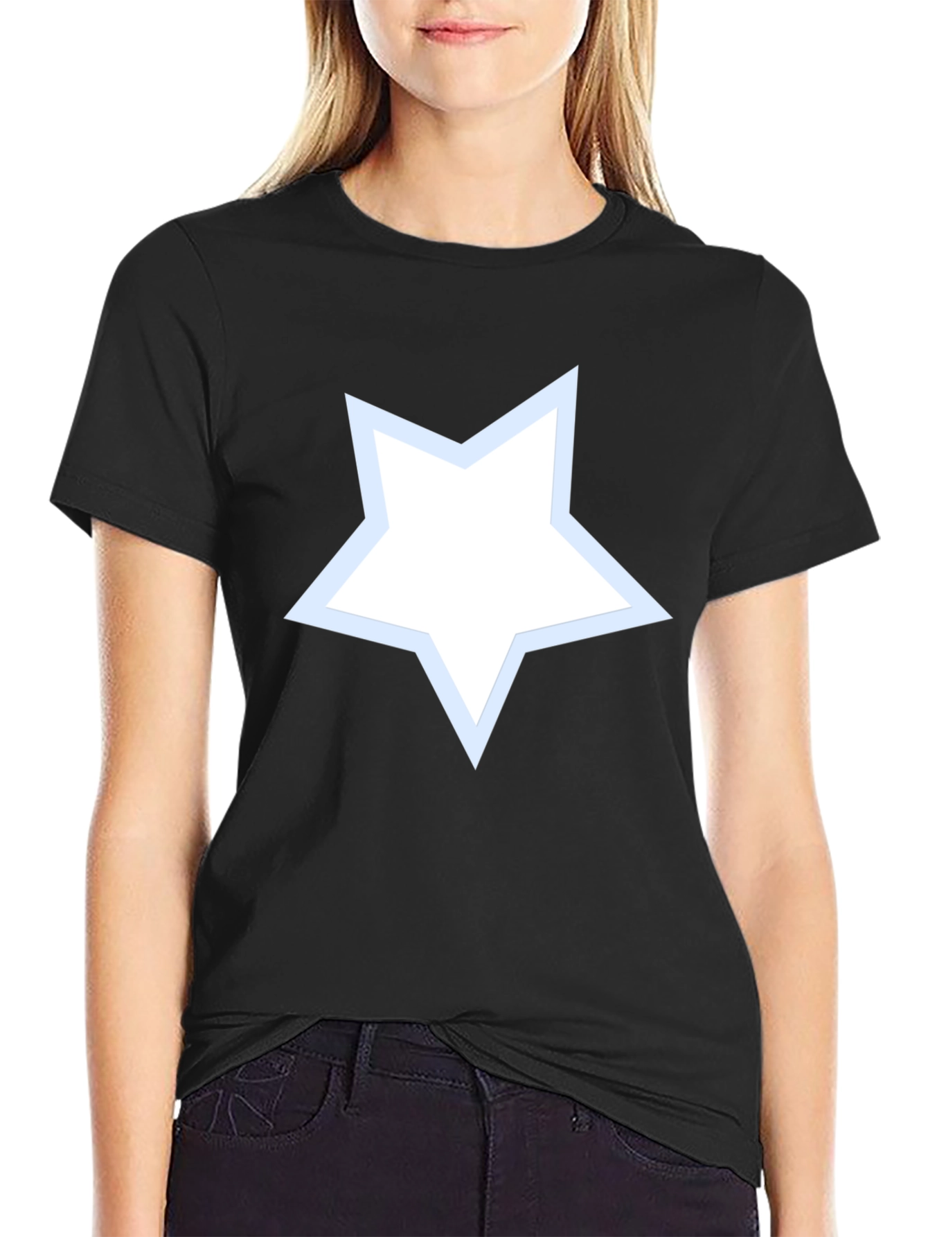 Black Star Graphic Men's Black T-Shirt view 2