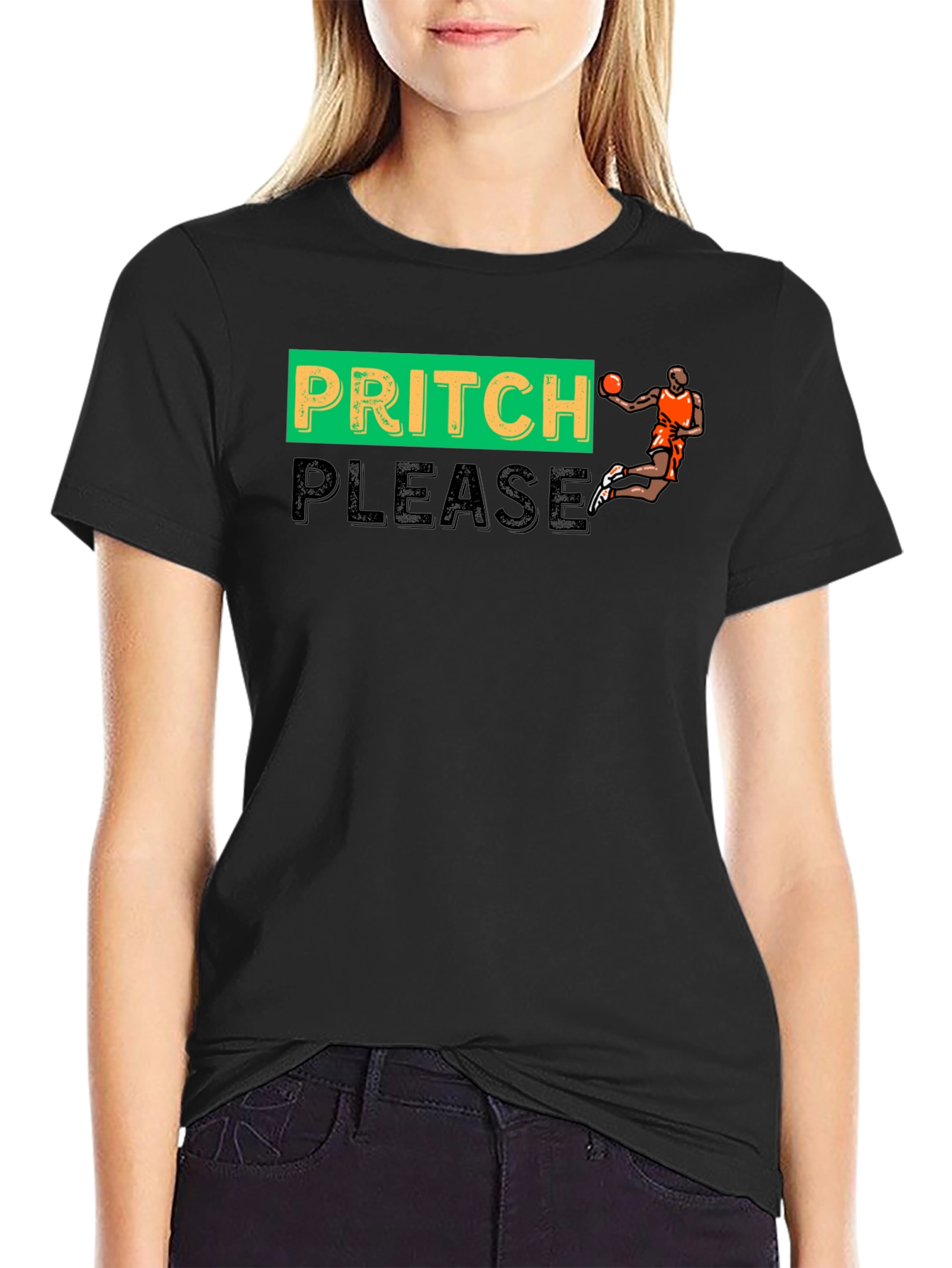 Black Pritch Please Graphic T-Shirt view 2