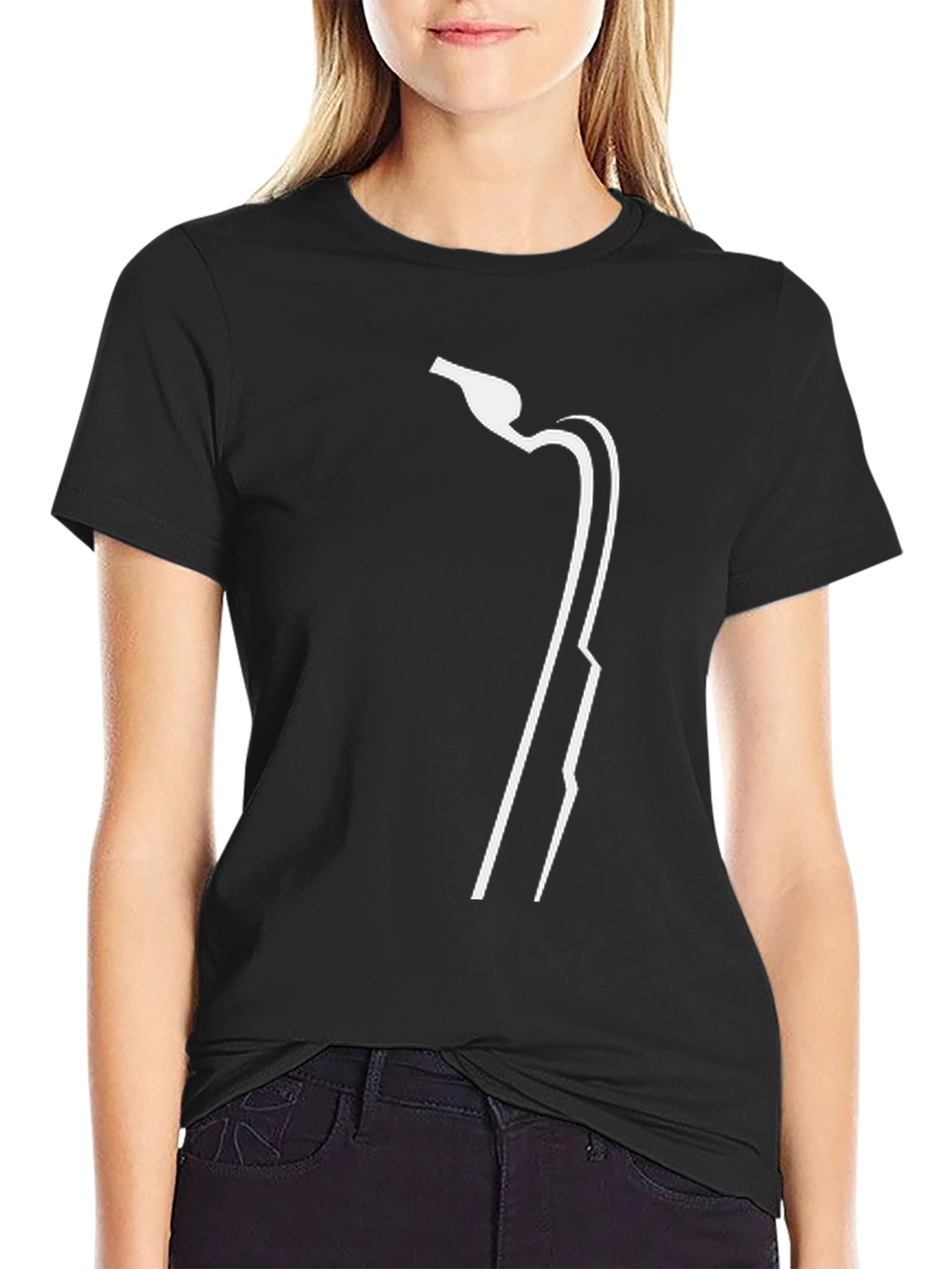 Black Saxophone Graphic Tee - Cool Musician Shirt view 2
