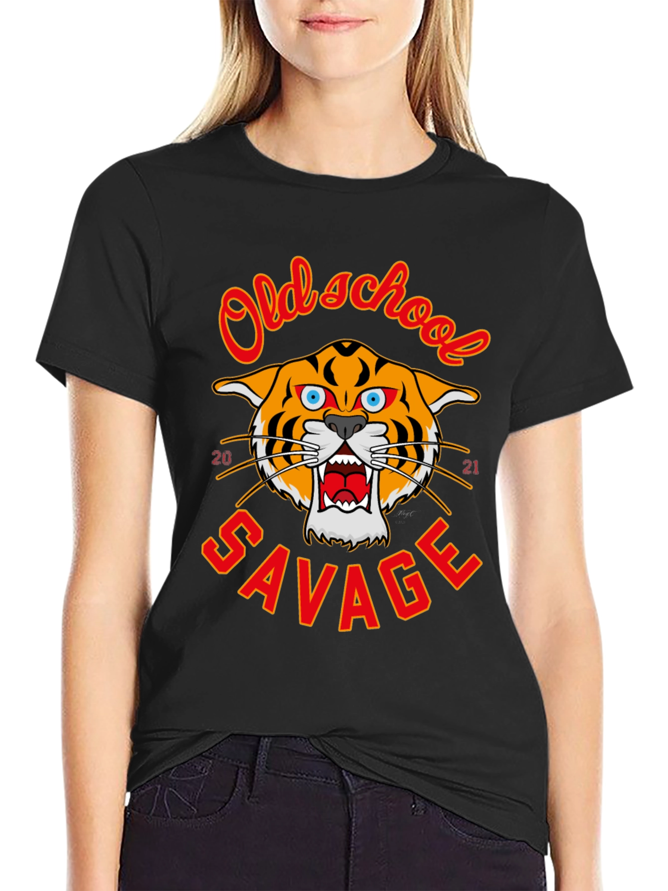 Black Old School Savage Graphic Tee view 2