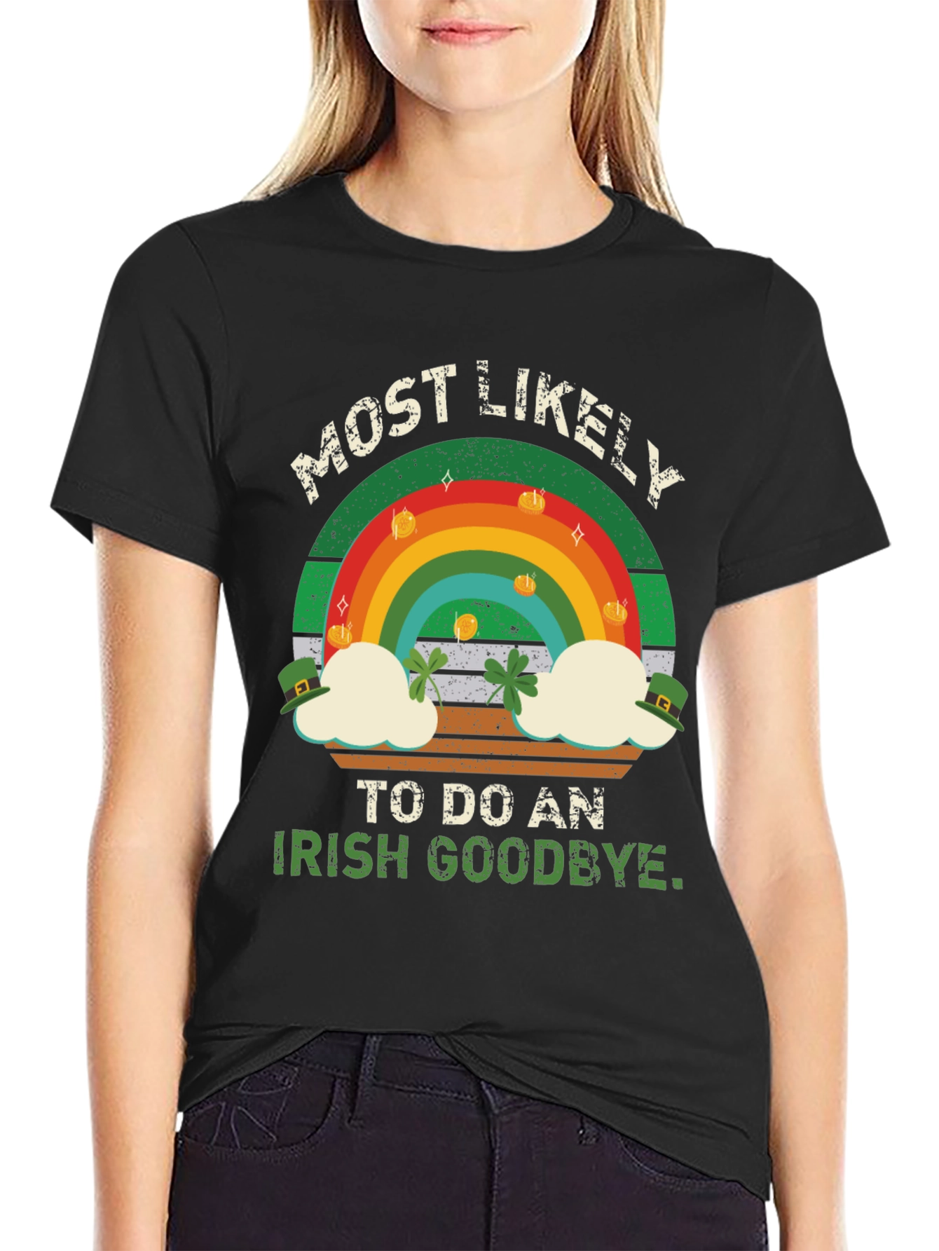 Black Irish Goodbye St. Patrick's Day Graphic Tee view 2