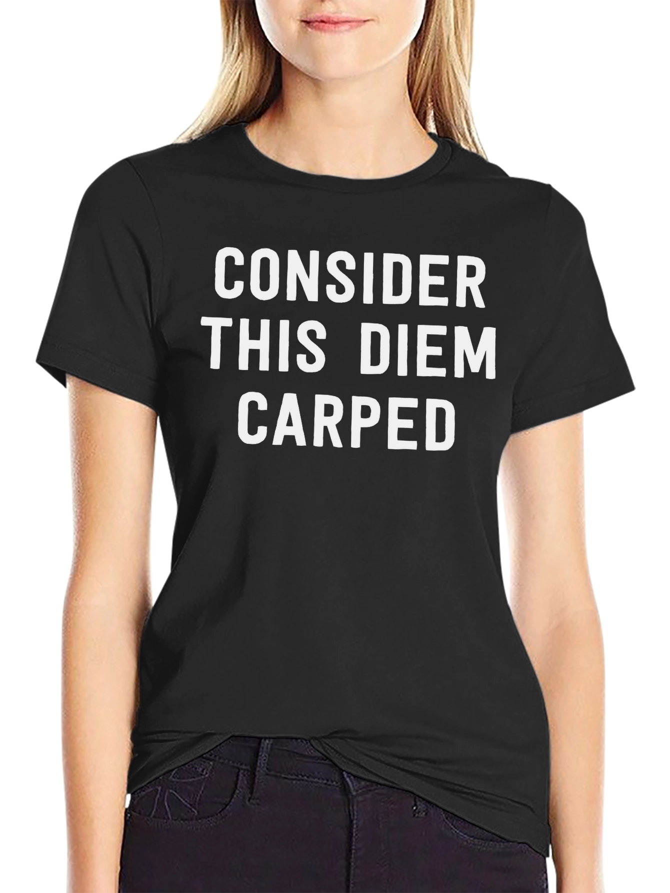 Black Consider This Diem Carped Graphic Tee - Soft Cotton Blend view 2