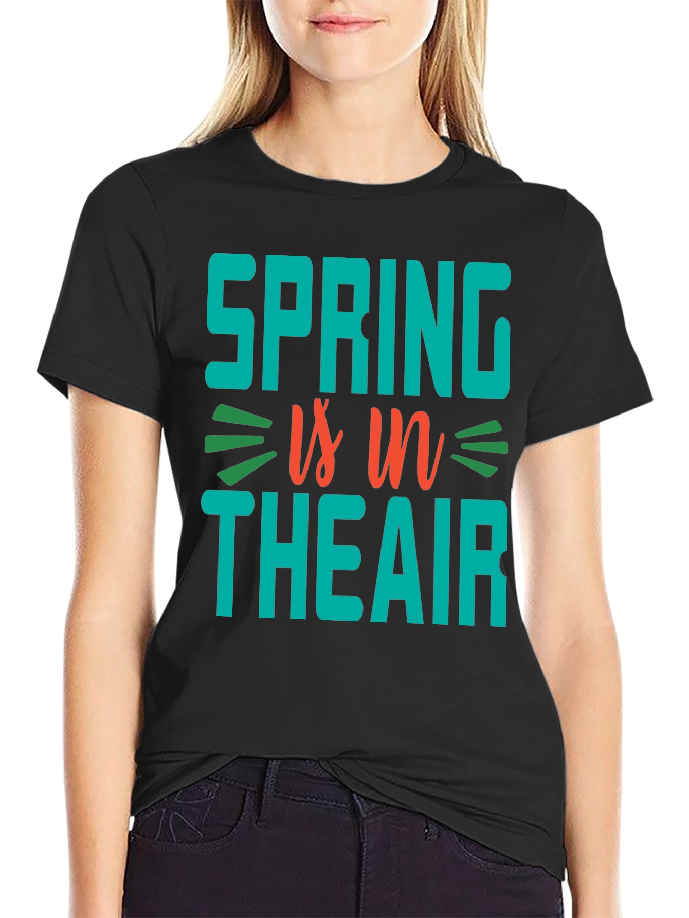 Black Spring is in the Air Graphic T-Shirt view 2