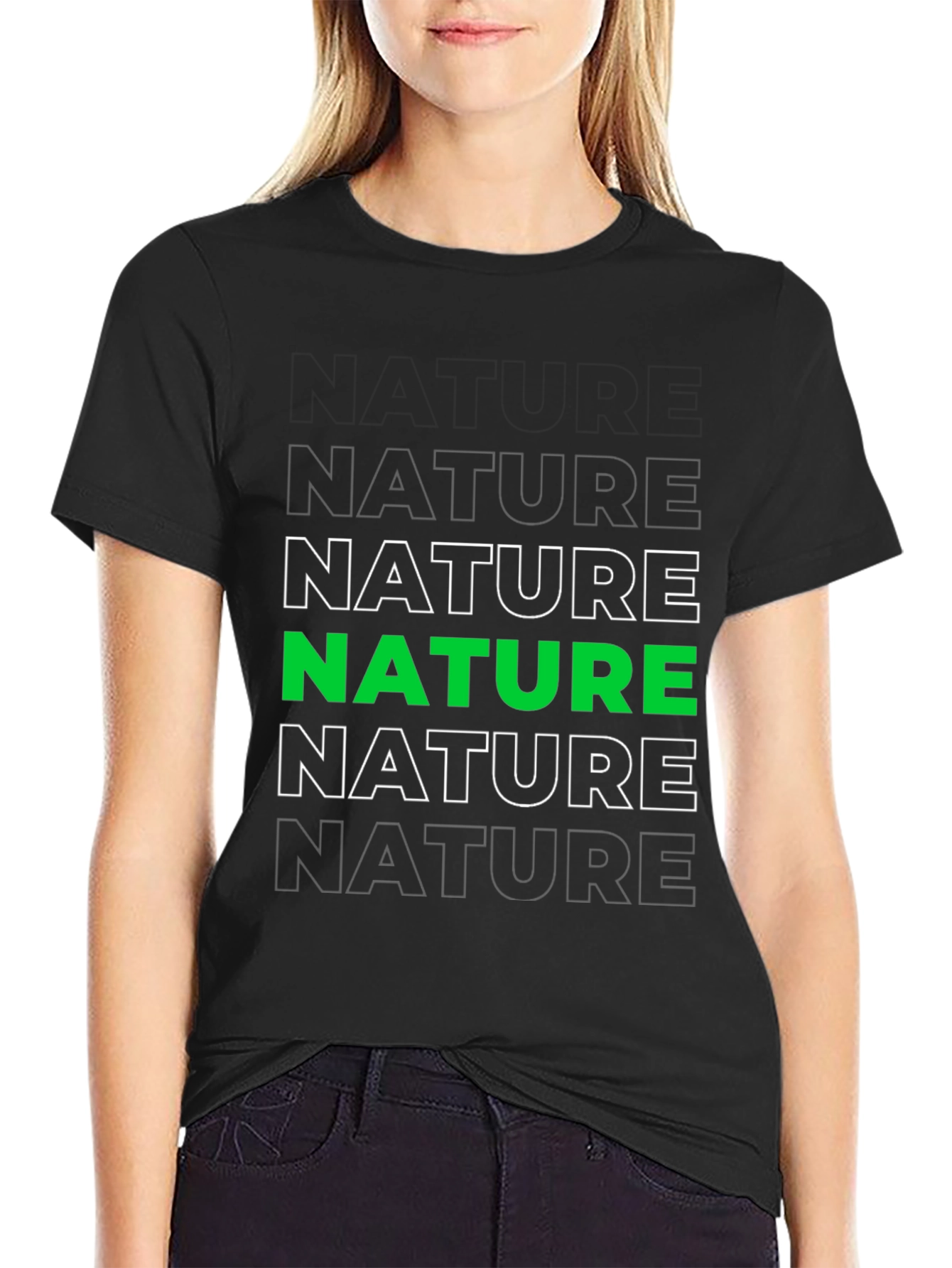 Black Nature Graphic Tee - Eco-Friendly Fashion view 2