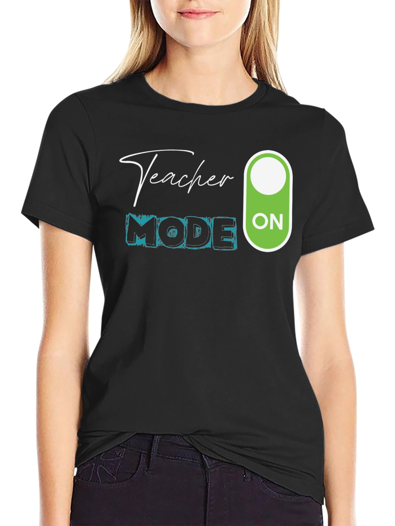 Black Teacher Mode On T-Shirt view 2