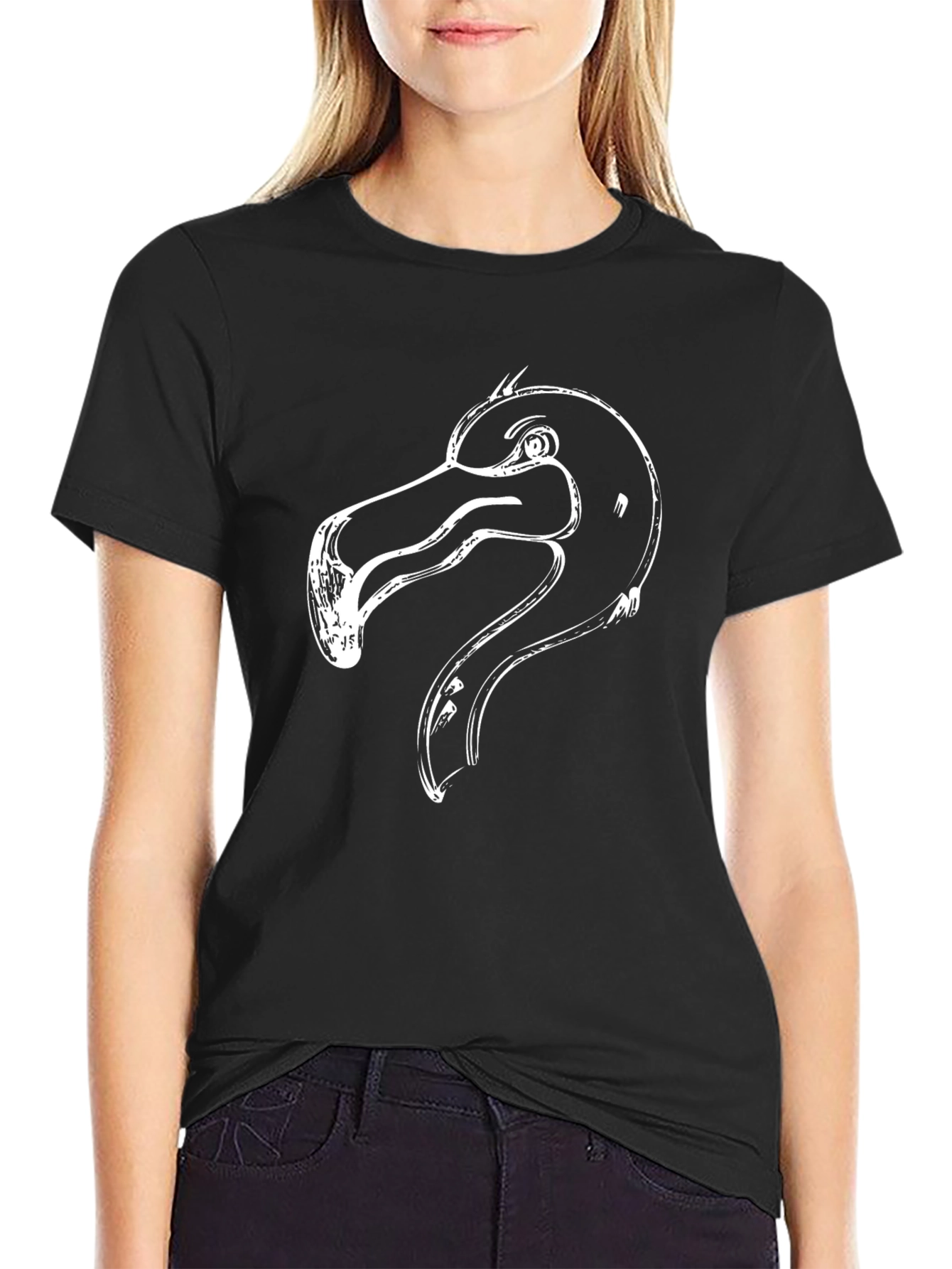 Black Black Flamingo Graphic Tee - Stylish Men's T-Shirt view 2