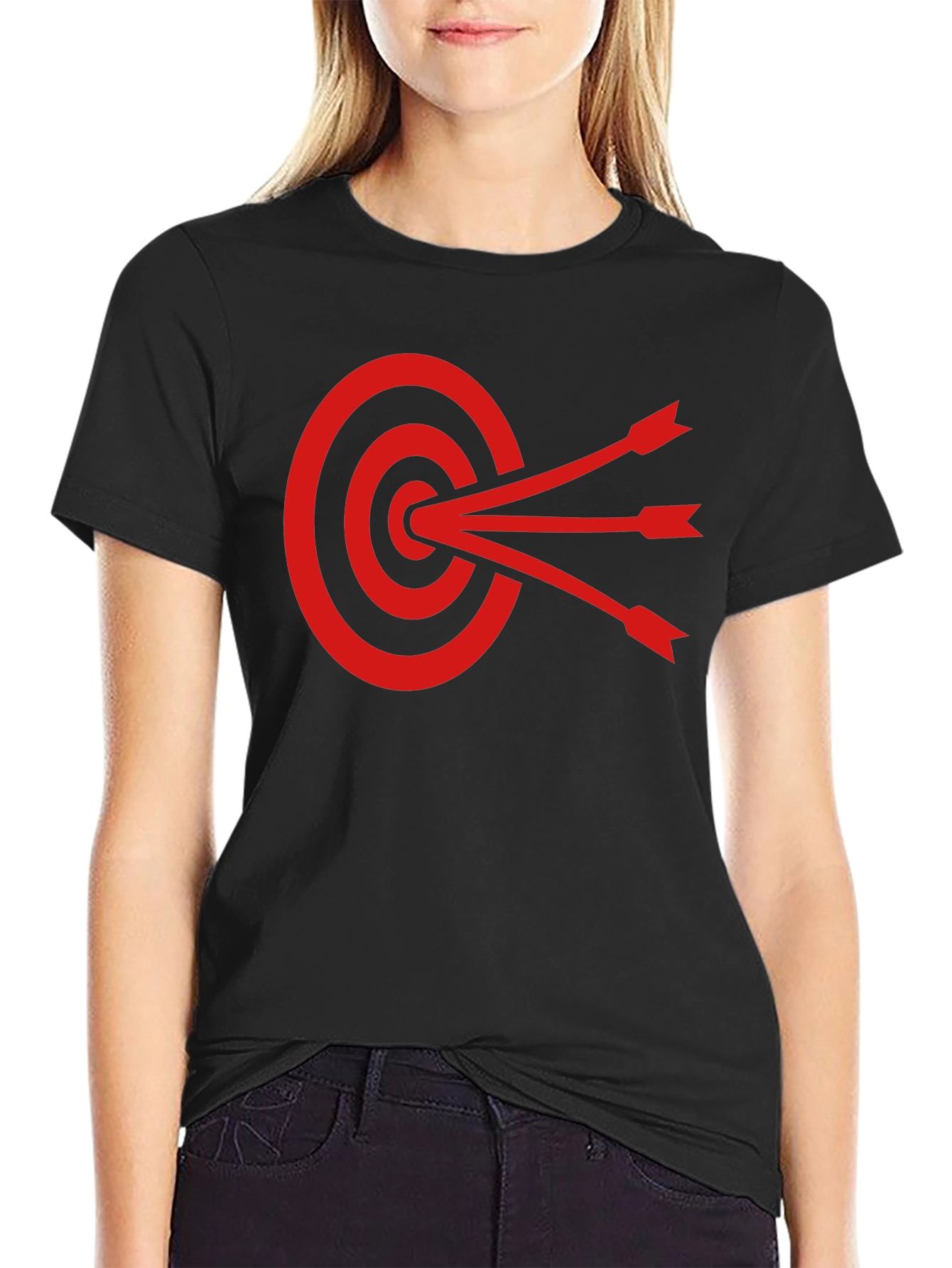 Black Target Practice Graphic Tee - Black Cotton Shirt view 2