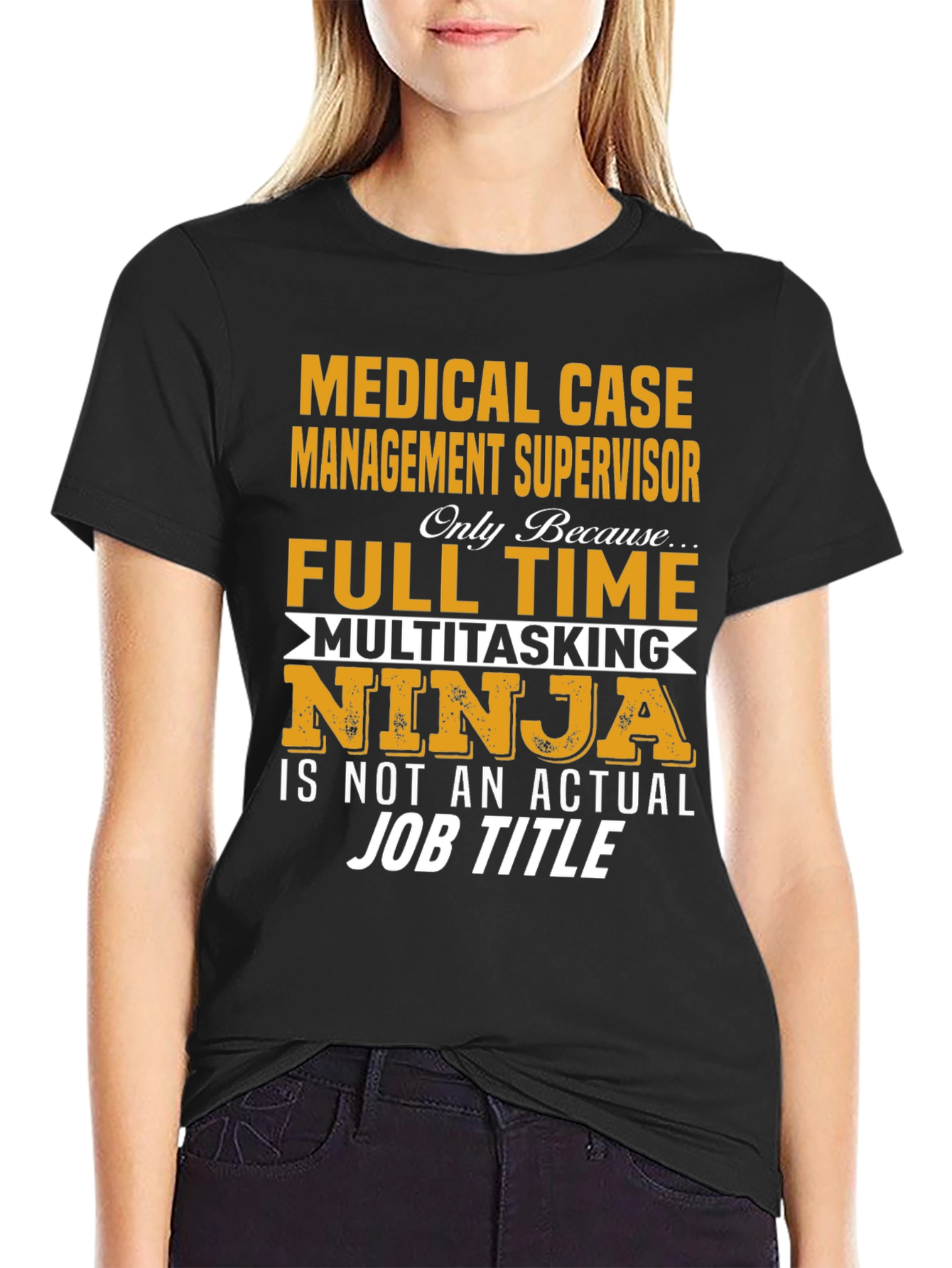 Black Medical Case Management Supervisor T-Shirt view 2