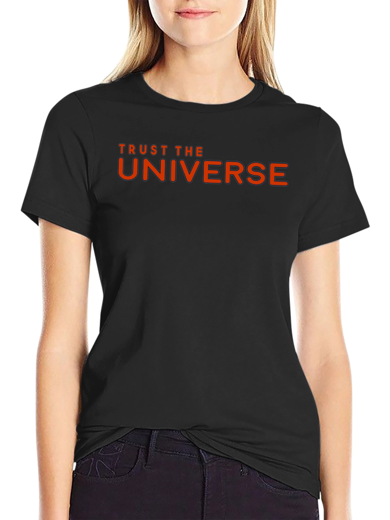Black Trust the Universe Black Graphic Tee view 2