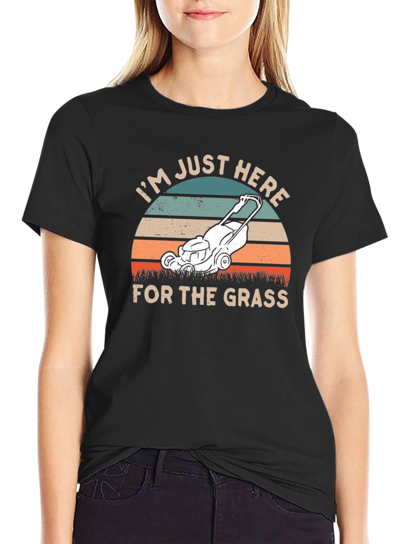 Black I'm Just Here For The Grass T-Shirt view 2