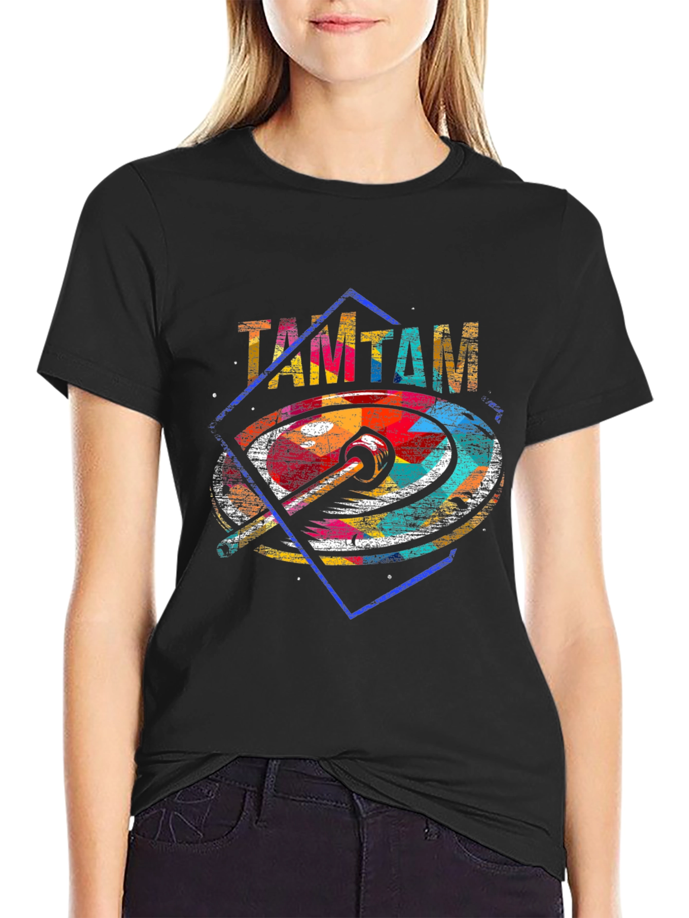 Black TAM TAM Graphic Tee view 2