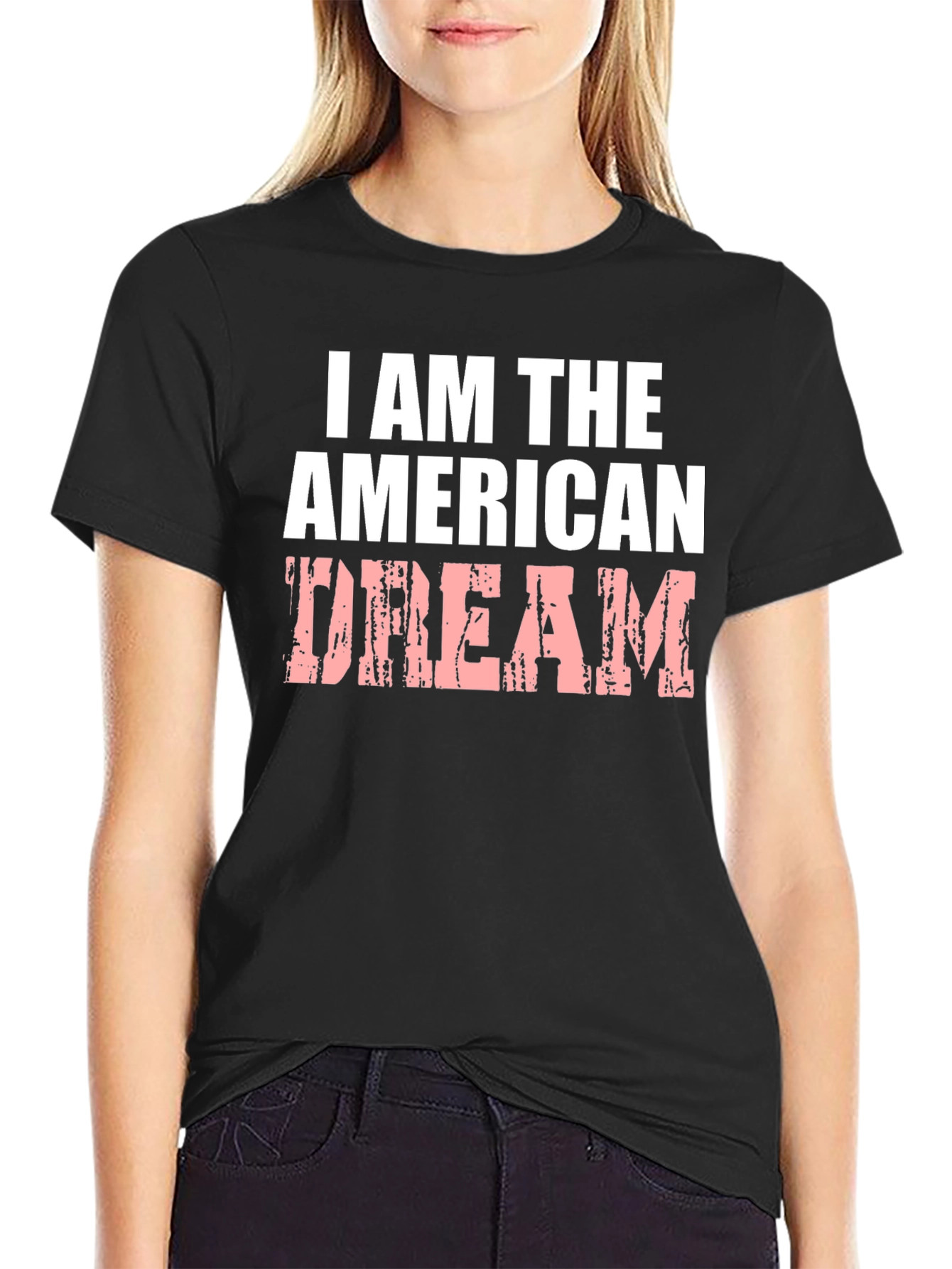 Black I AM THE AMERICAN DREAM T-Shirt view 2
