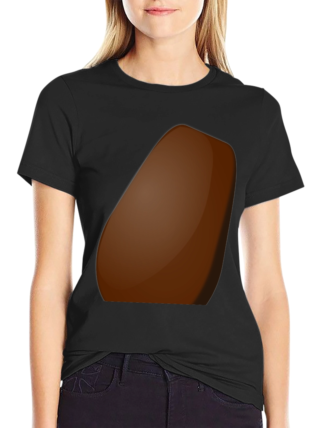 Black Chocolate Chip Cookie T-Shirt - Soft Cotton Blend view 2
