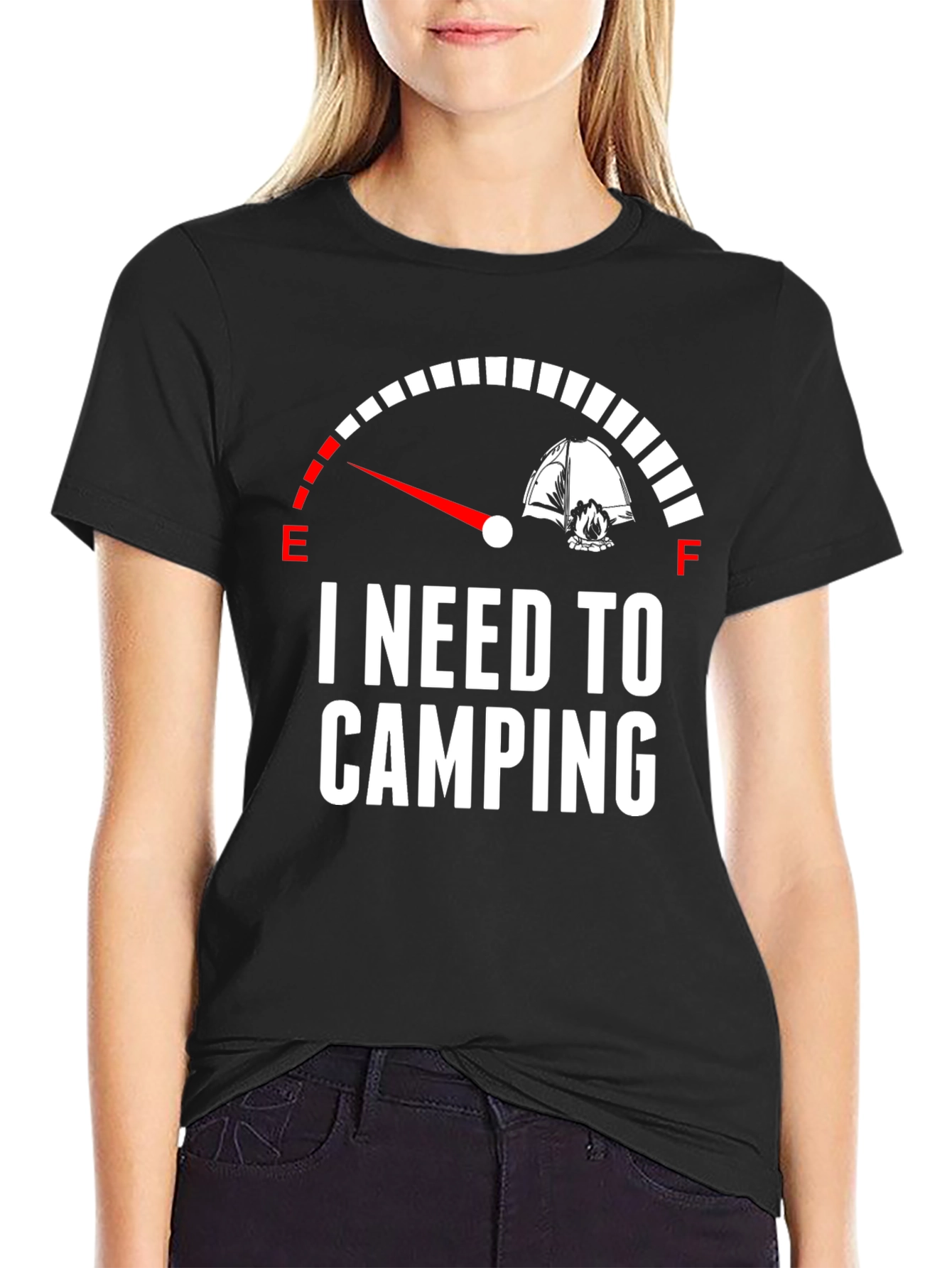 Black I Need To Camping Graphic Tee view 2