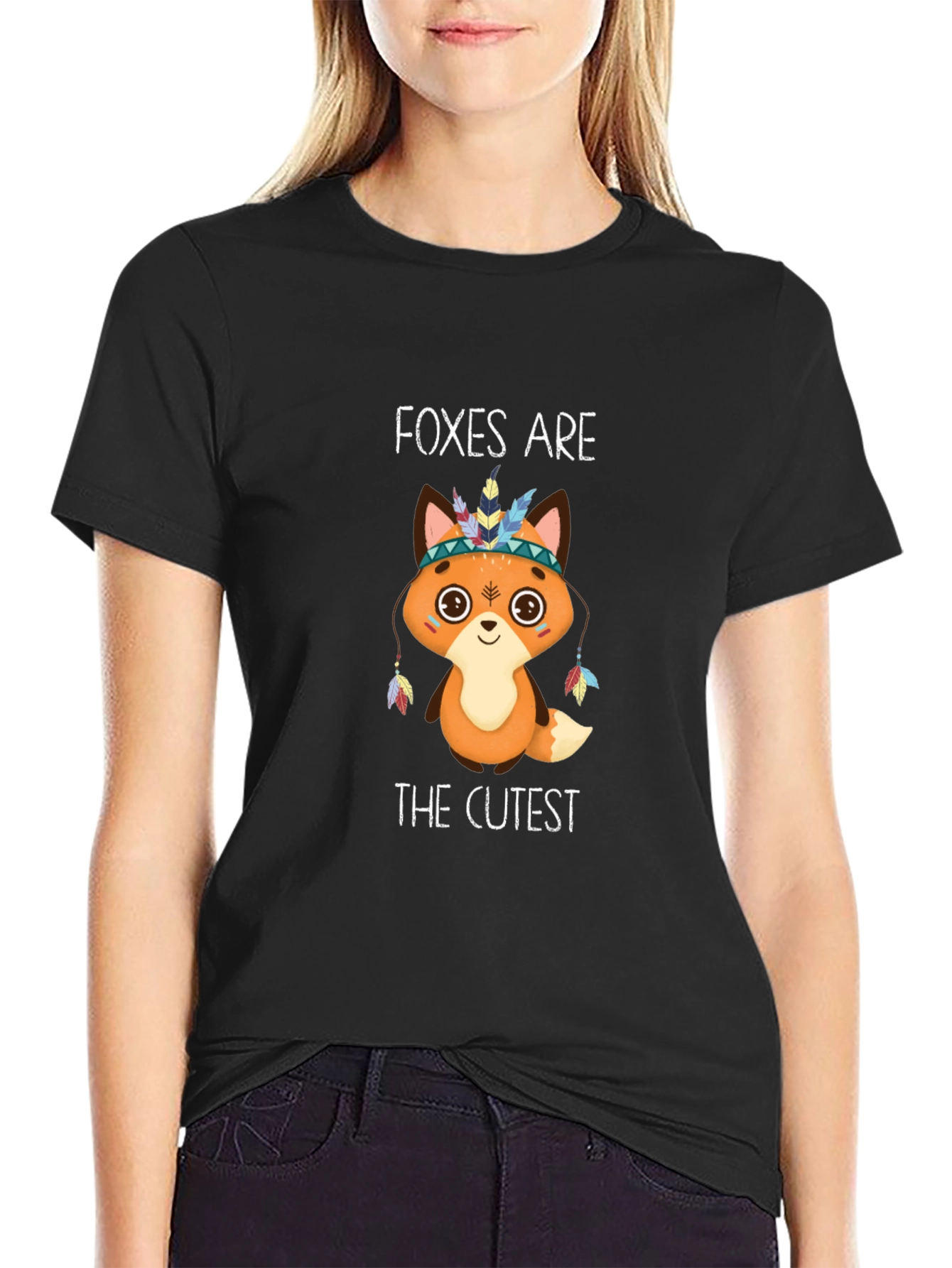 Black Foxes Are The Cutest T-Shirt - Black view 2