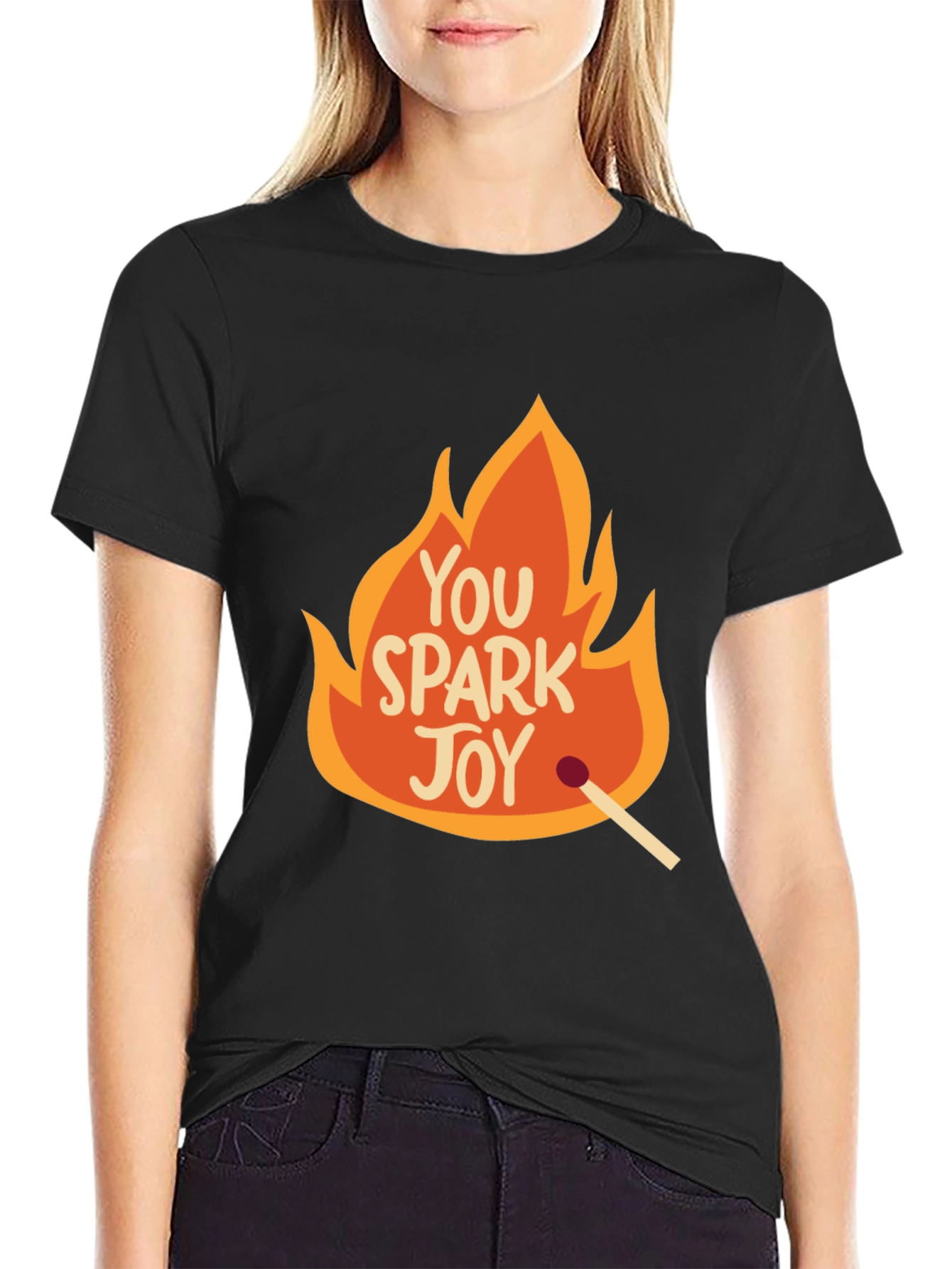 Black You Spark Joy Graphic Tee - Black view 2