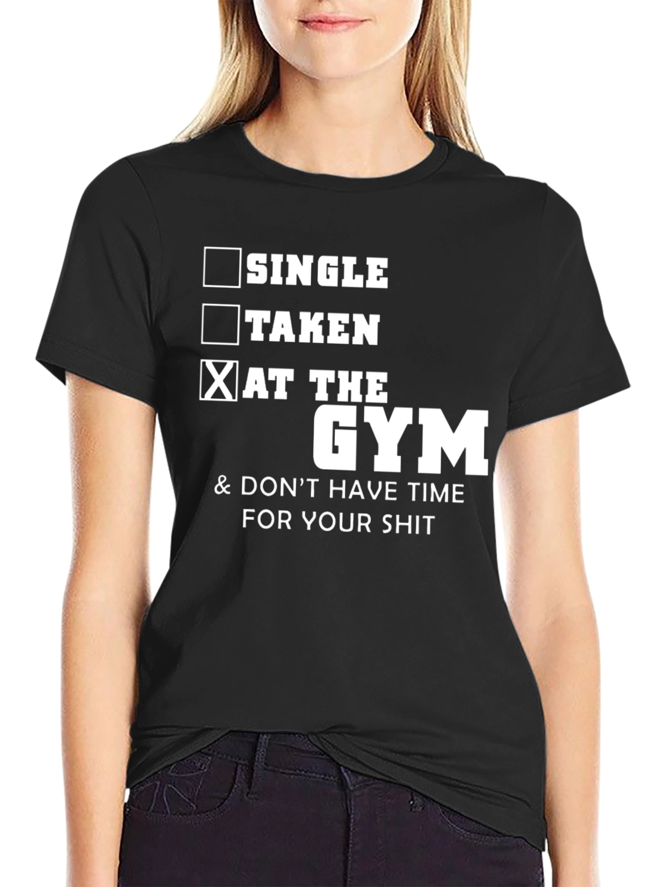 Gym Humor Graphic Tee - Single Taken at the Gym - 2