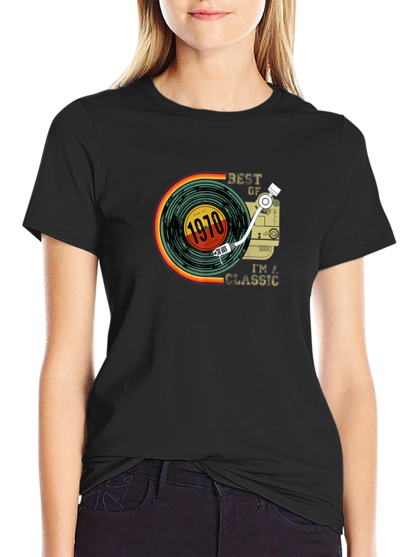 Black Best of 1970 Classic Graphic T-Shirt view 2