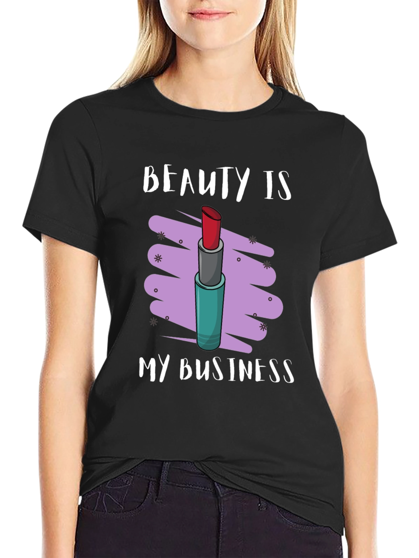 Black Beauty Is My Business Lipstick Graphic Tee view 2