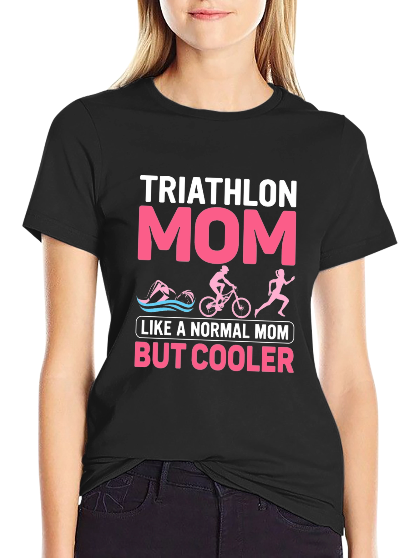 Triathlon Mom Graphic T-Shirt - Cool Mother's Day Gift - 2
