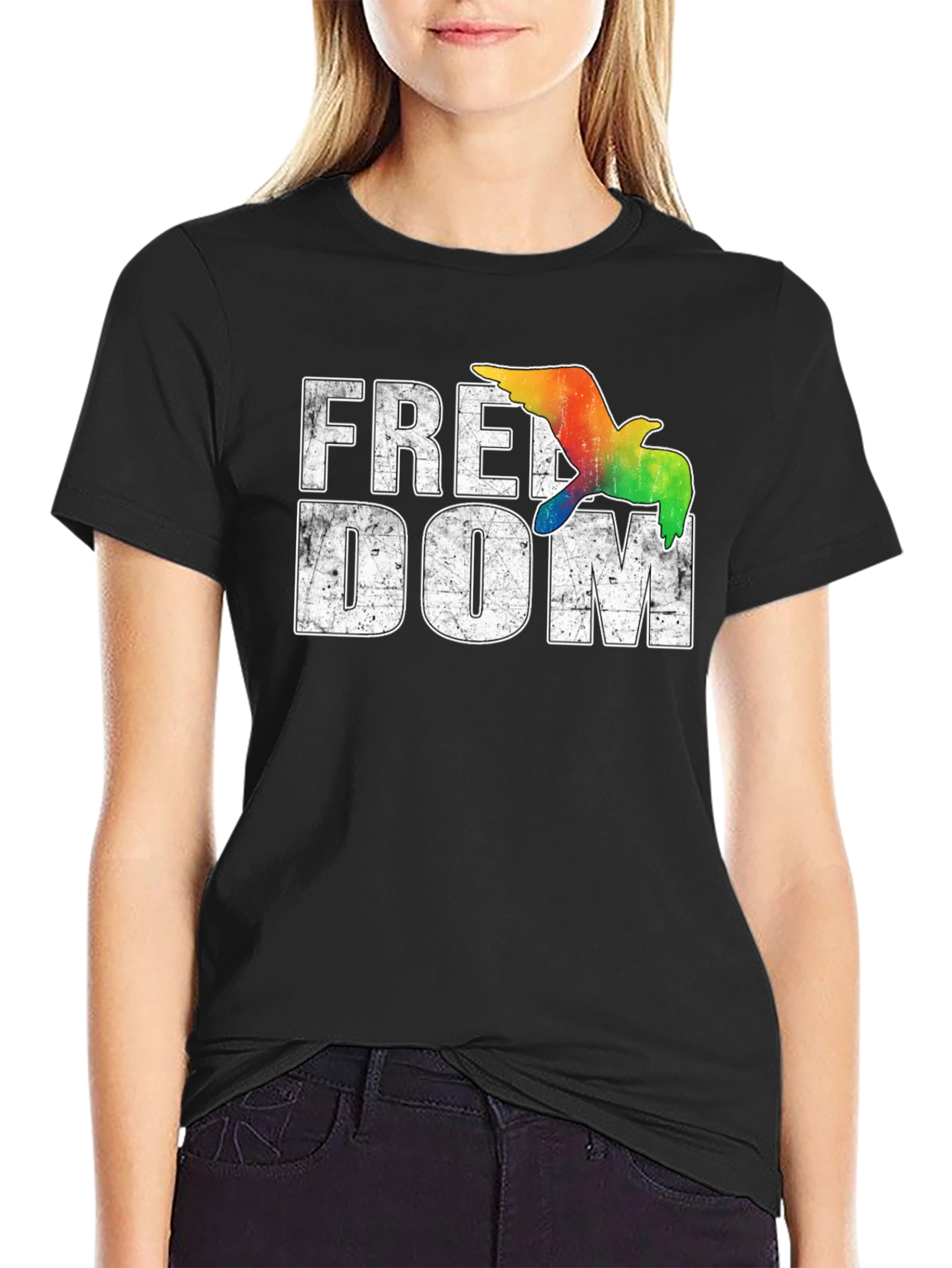 Black Freedom Bird Pride T-Shirt view 2