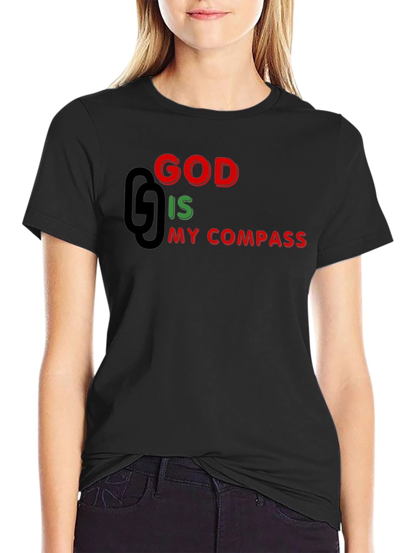 Black God is My Compass Graphic T-Shirt view 2