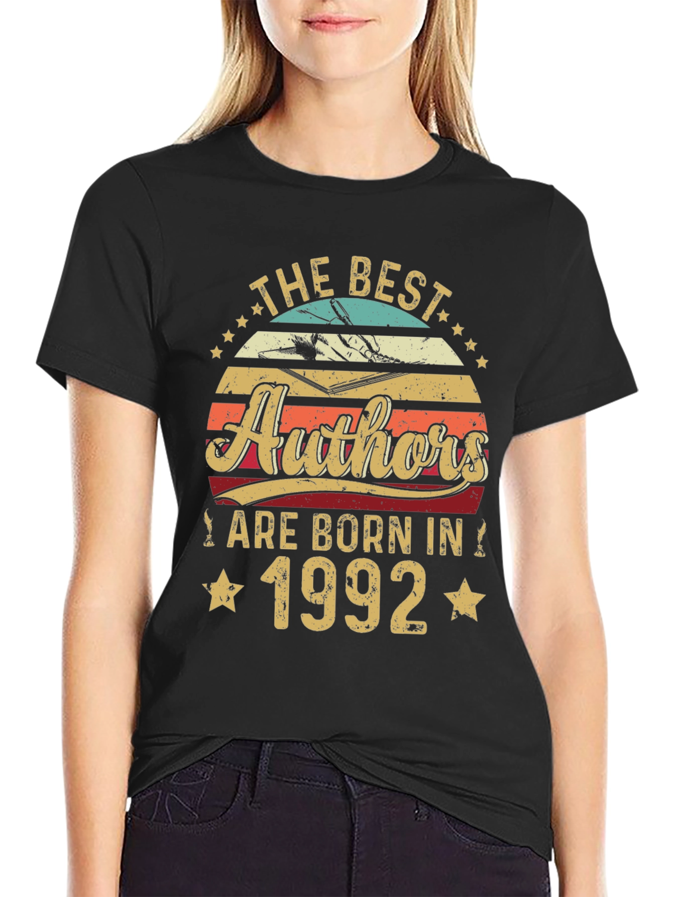 Black The Best Authors Born in 1992 T-Shirt view 2